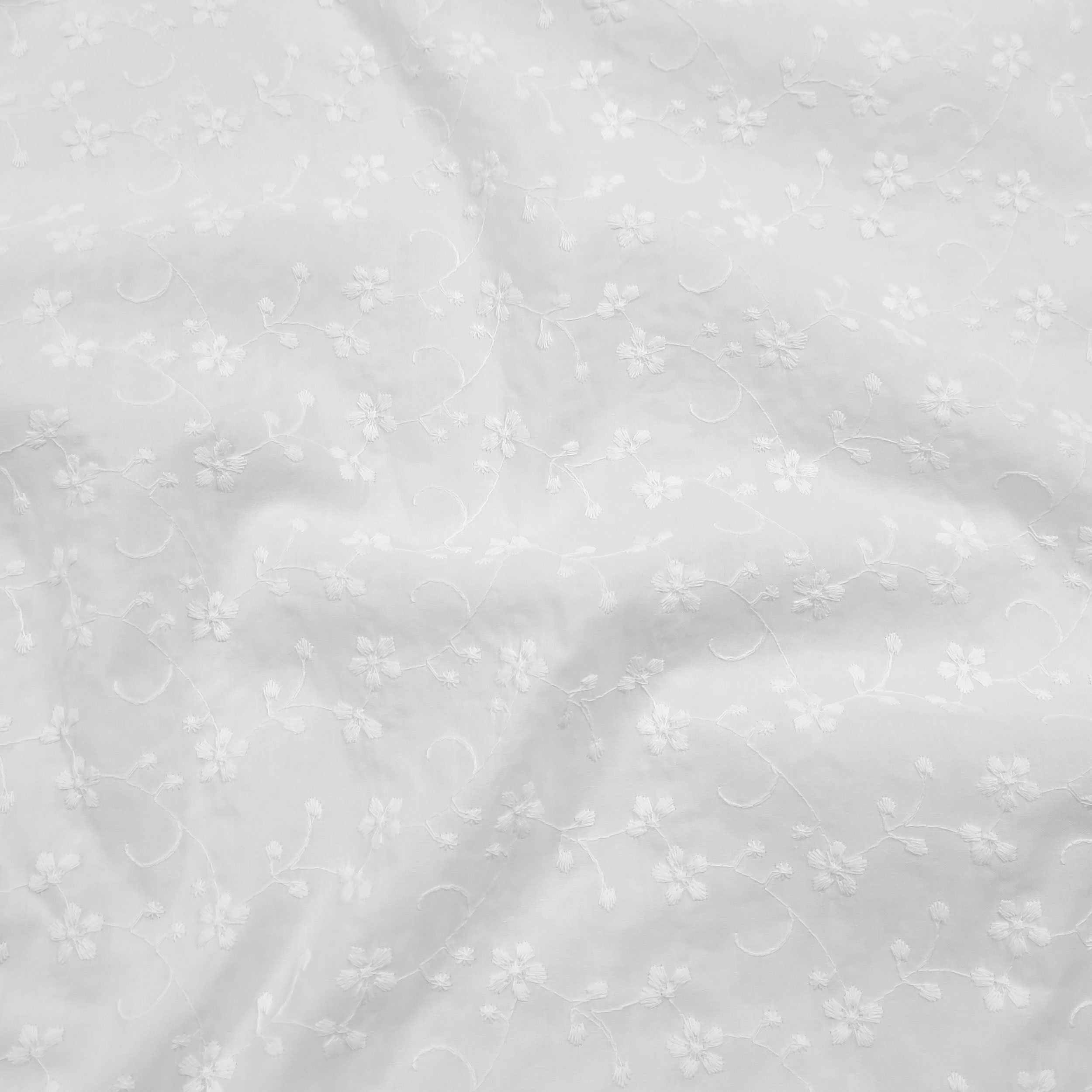 Sangallo Pure Cotton White Flowers