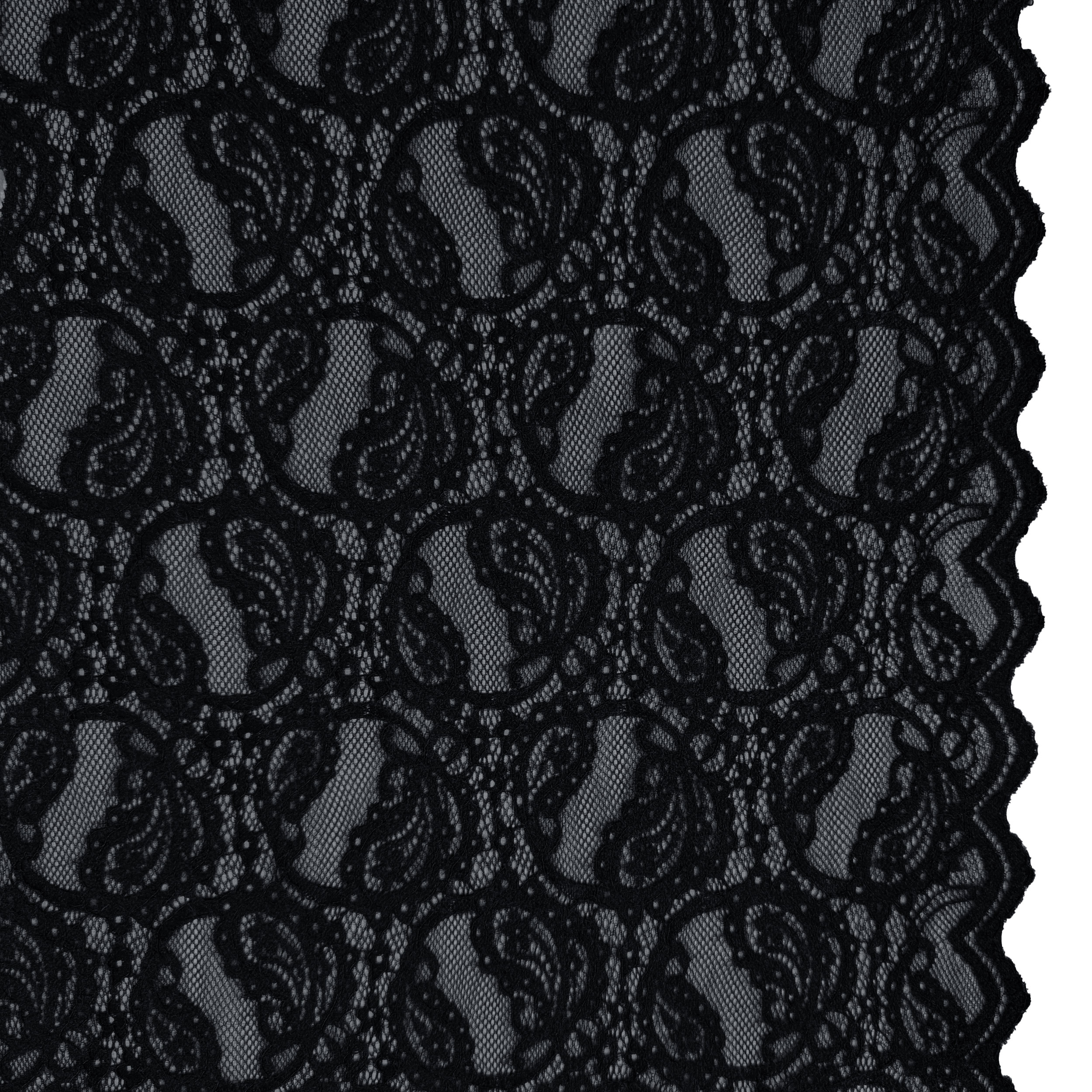 Bi-elastic Double Edge Lace Black Image