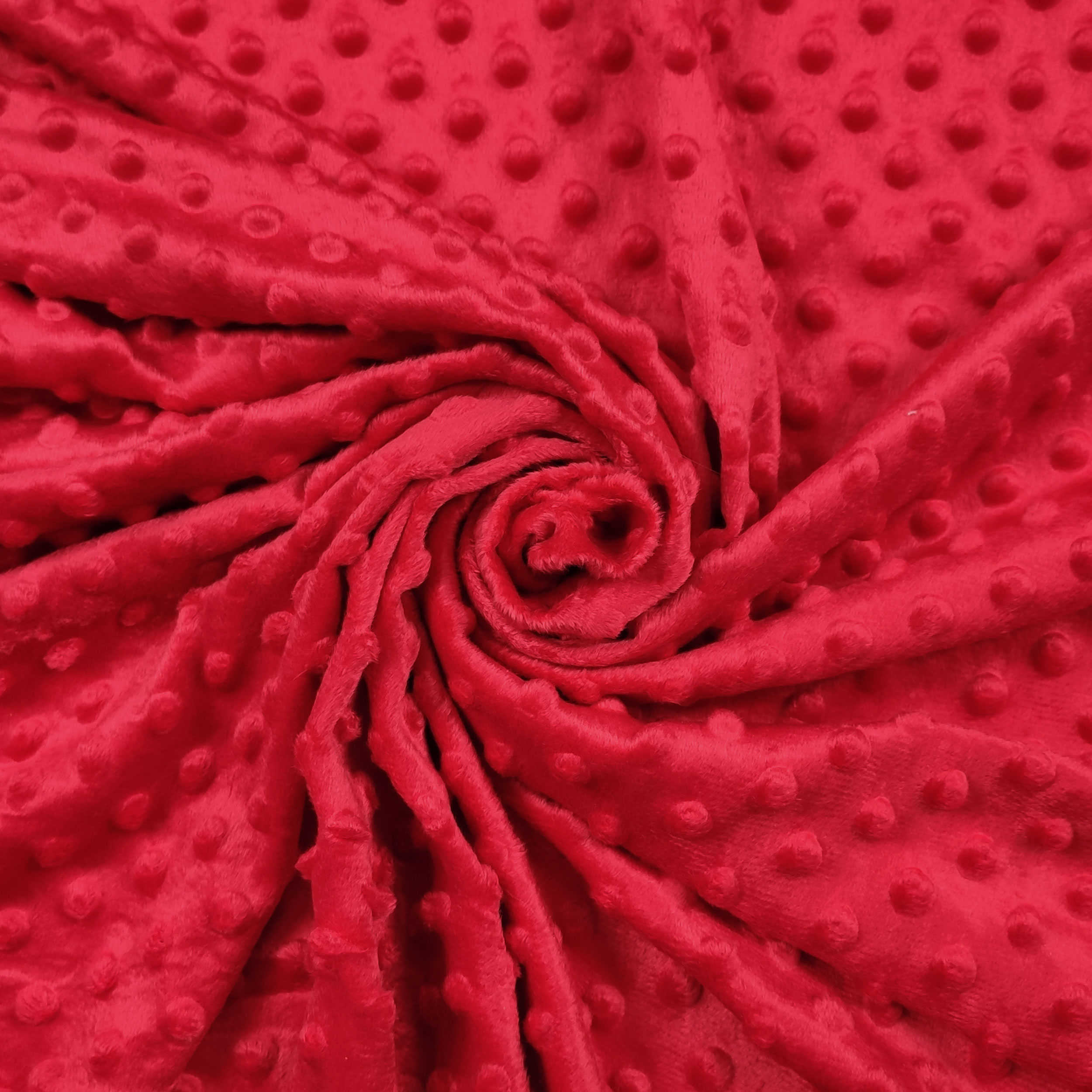 Ritaglio Minky Dots Peluche Rosso 50 x 150 cm Image