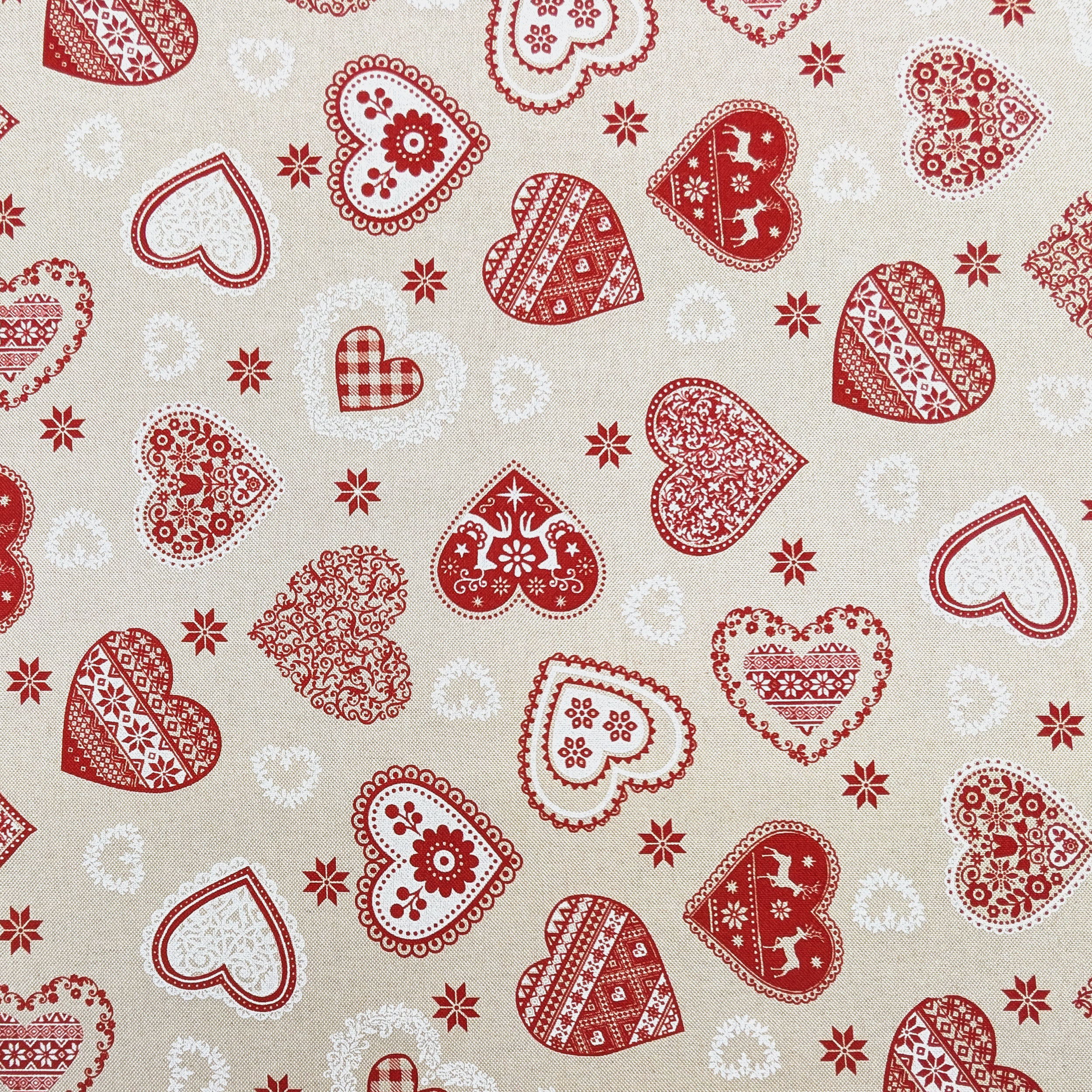 Christmas Panama Tyrolean Hearts Image