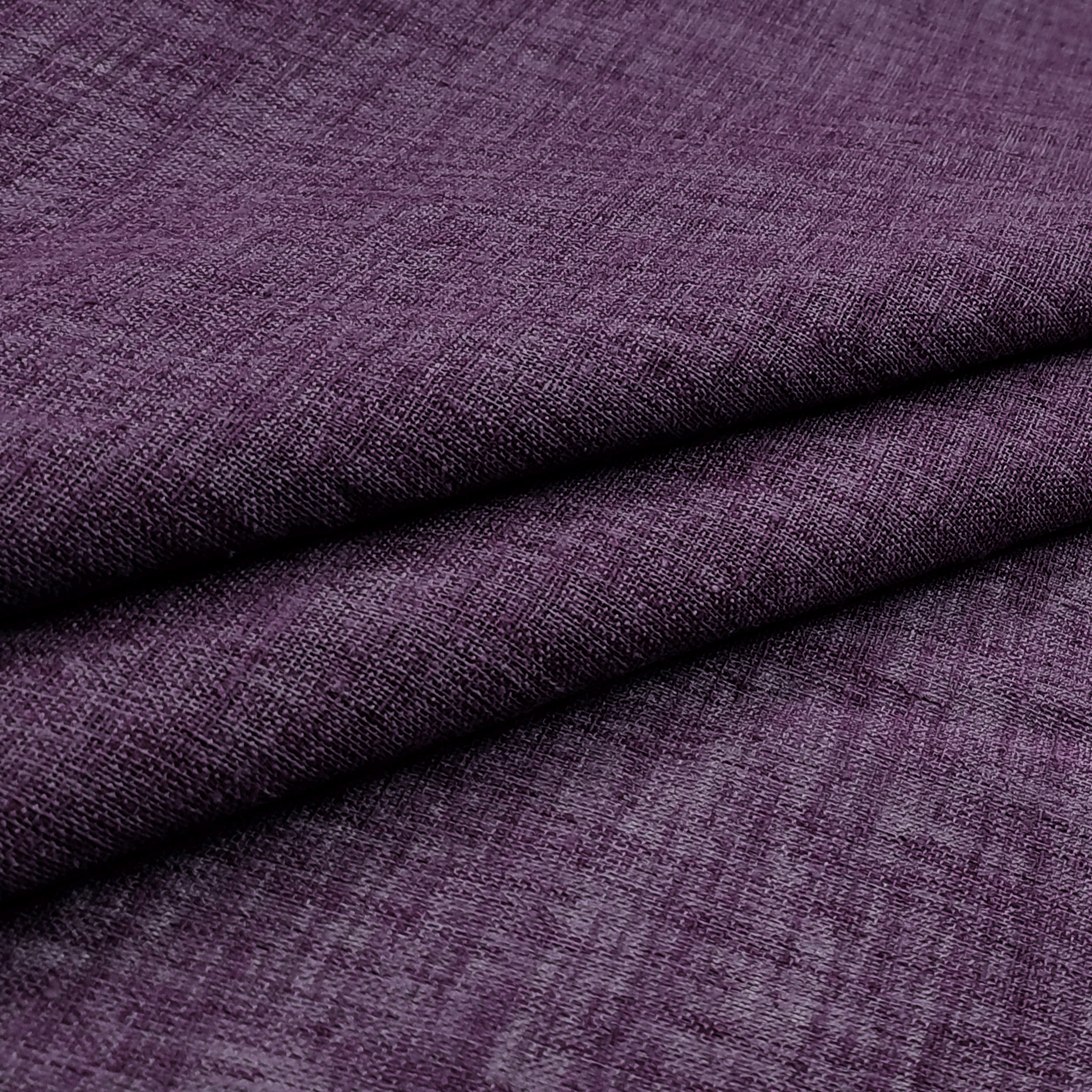 Tissu de rideau en faux lin couleur unie violet Image