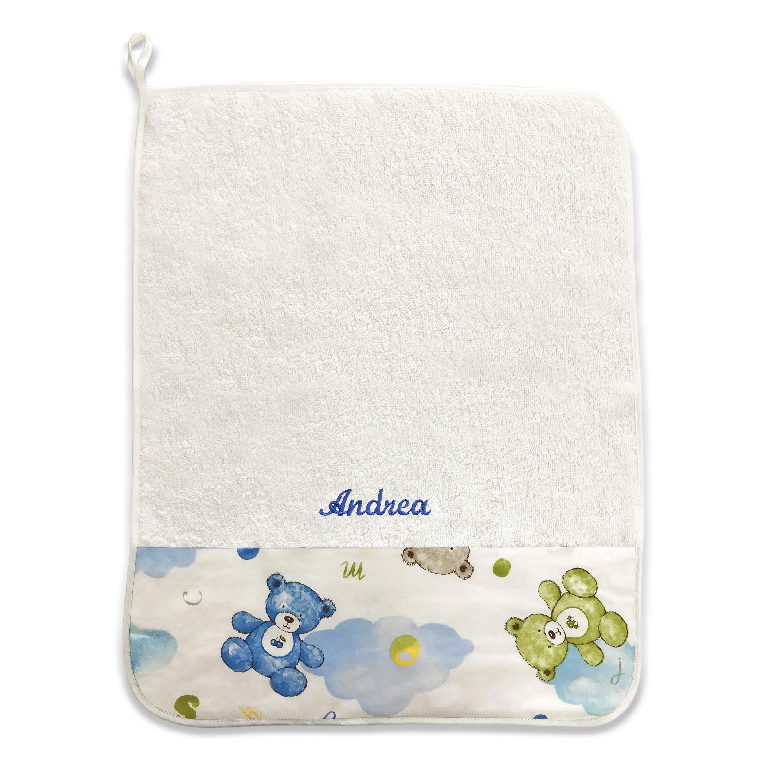 Serviette de bain Ours et nuages bleus