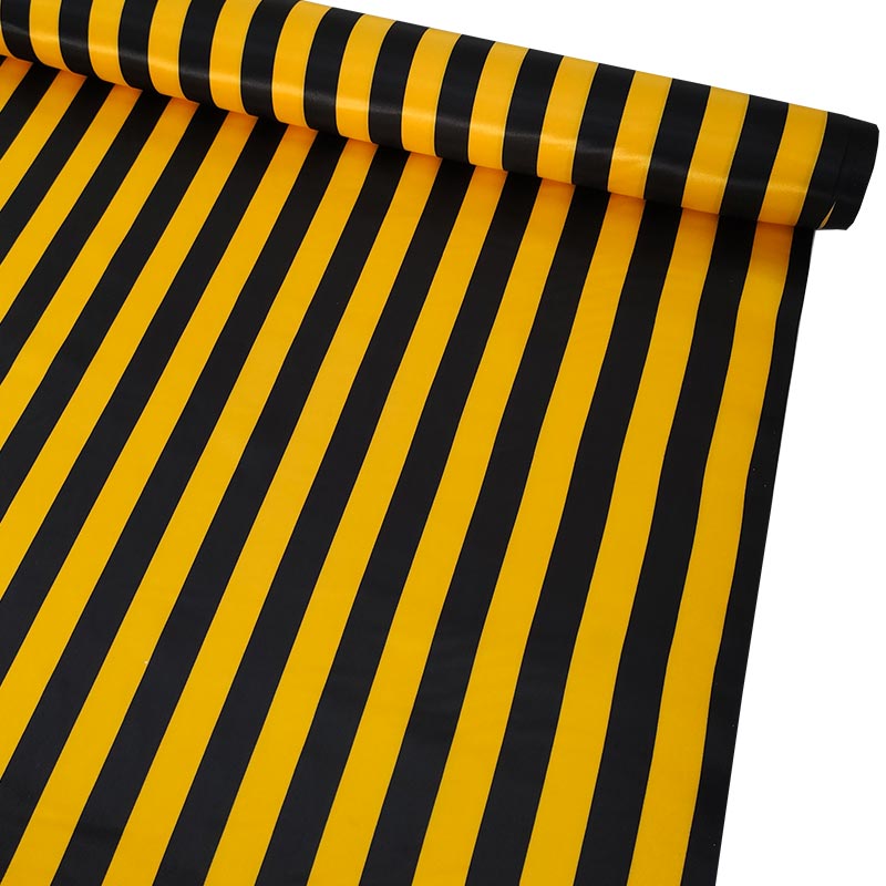 Black and Yellow Striped Satin Image