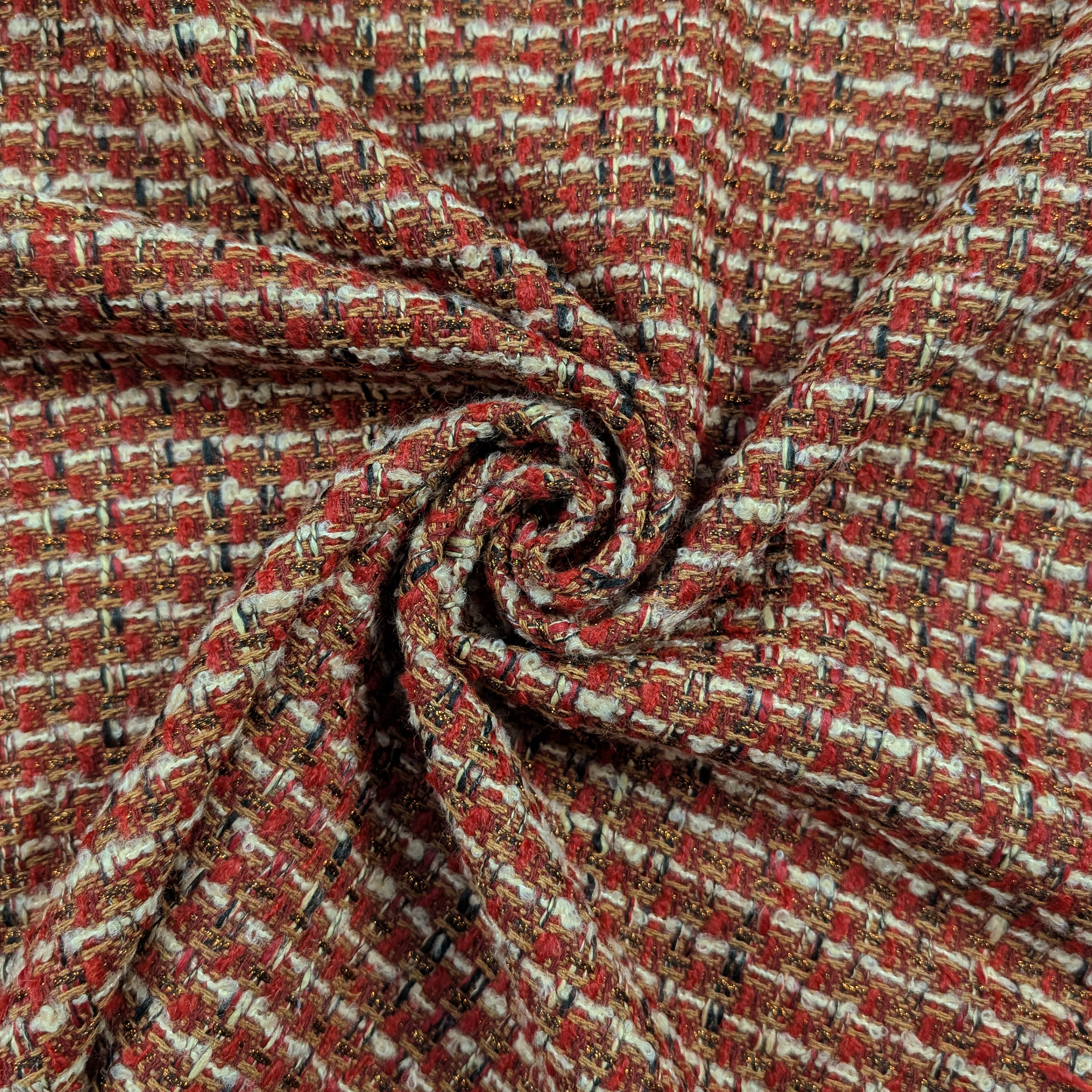 Fashion Tweed Red Tones with Lurex Image