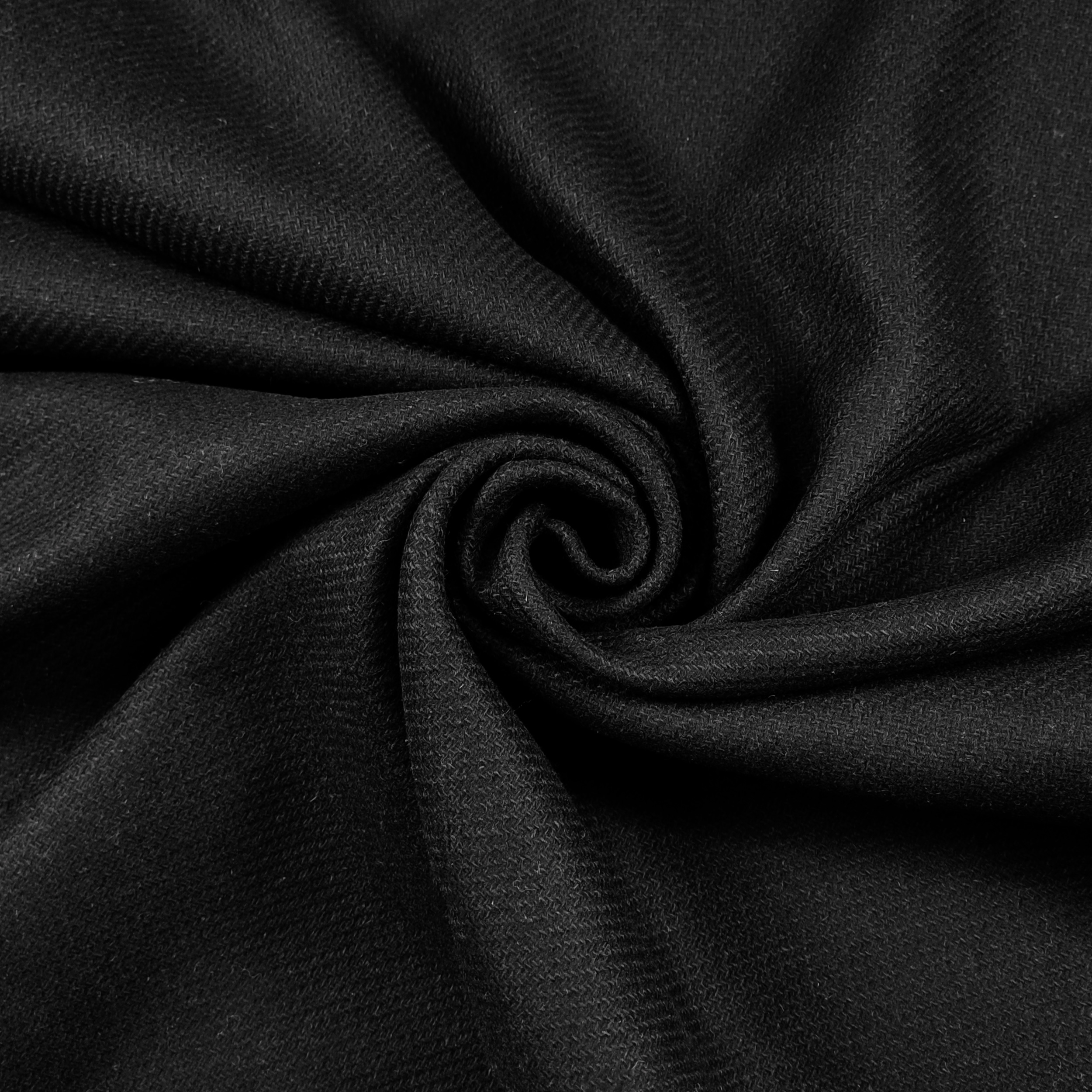 Manteau en laine mélangée noir