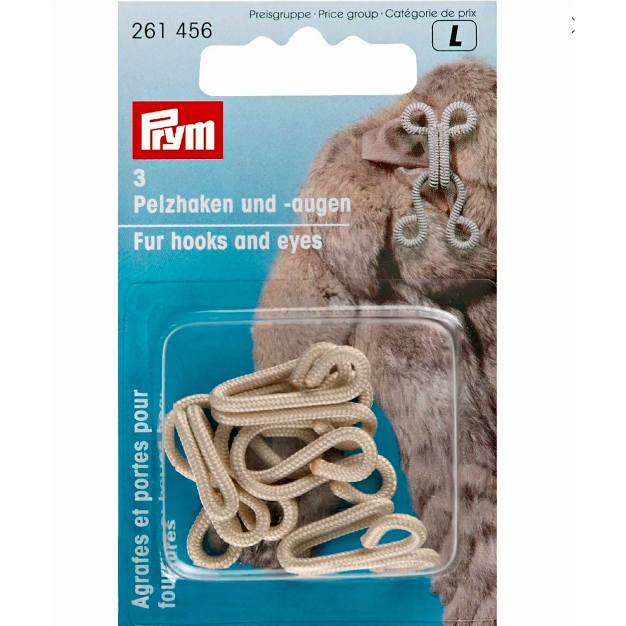Prym Beige Haken und Ösen für Pelze
