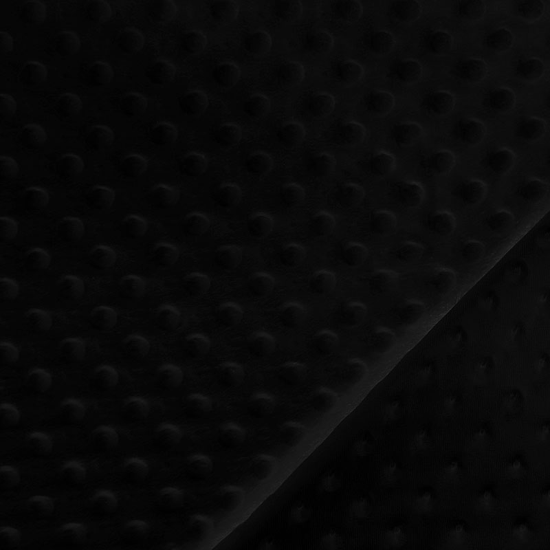Ritaglio Minky Dots Peluche Nero 50 x 150 cm Image