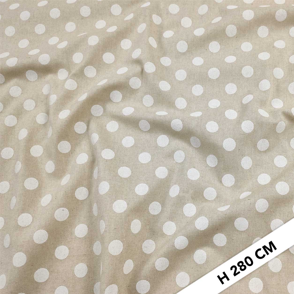 Panama Large White Polka Dots H 280 cm