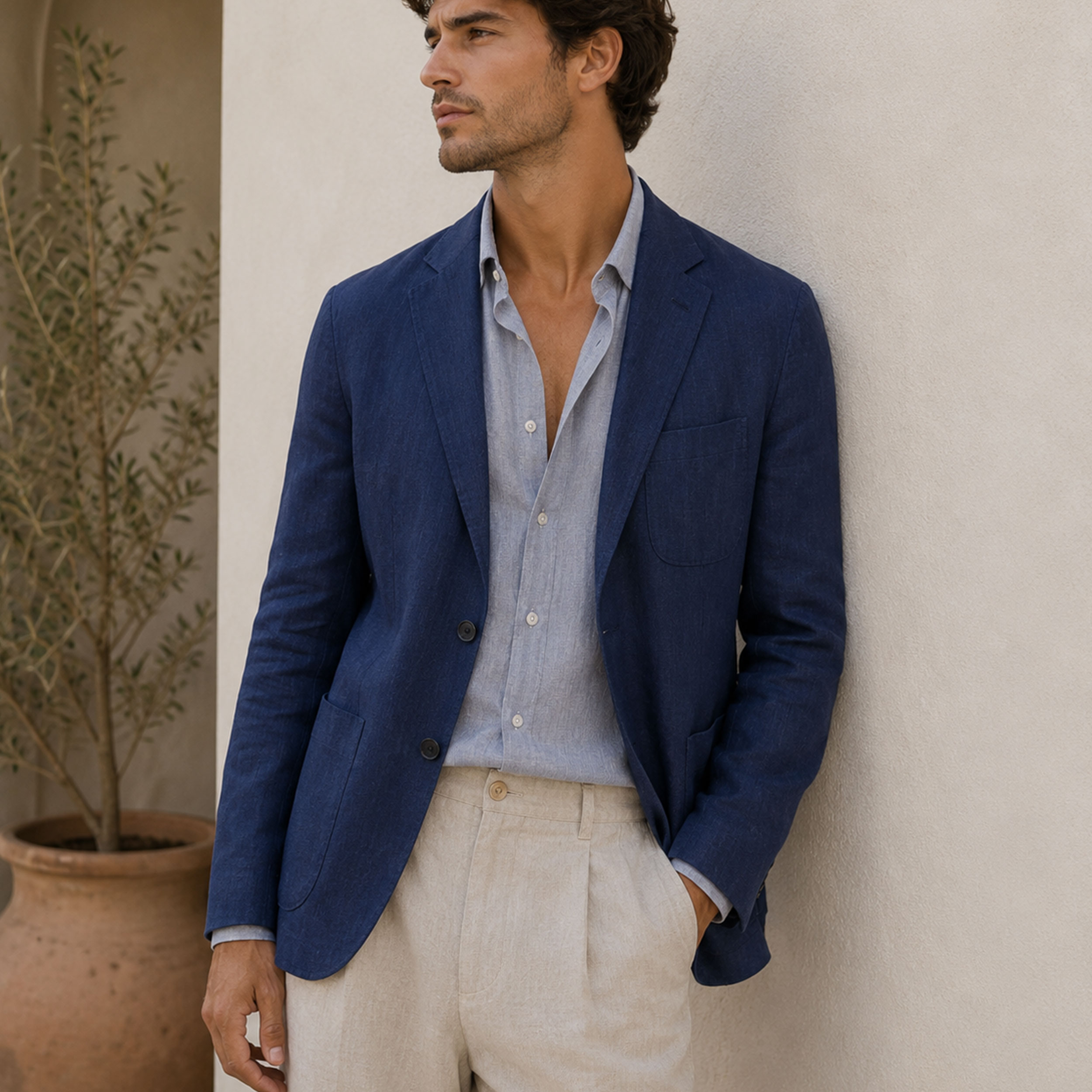 Pure Linen Moda Blu Image