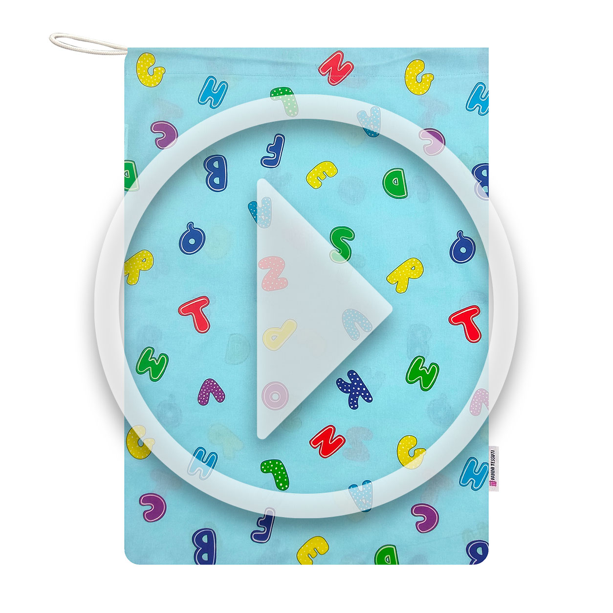 Kindergarten Bag Alphabet Background Light Blue Image