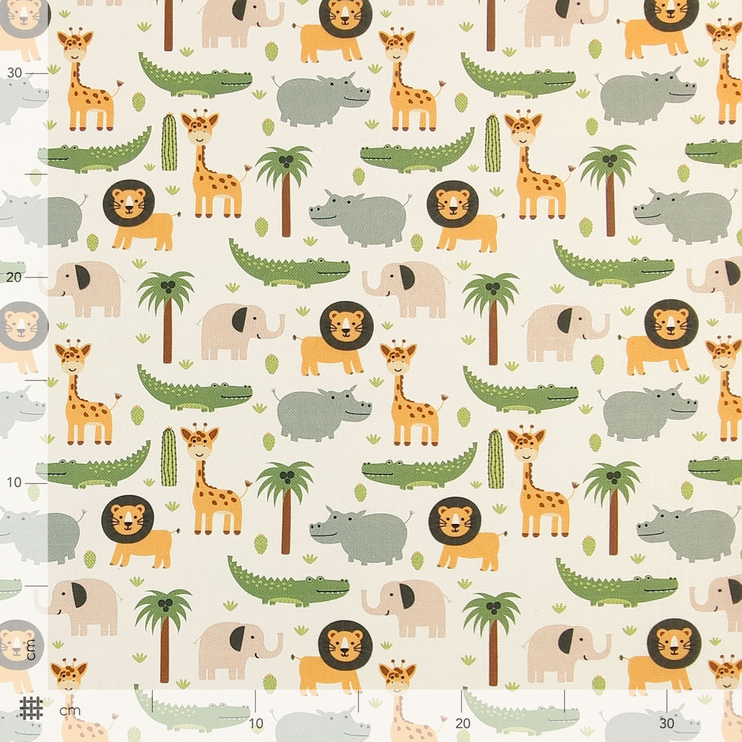 Tissu de coton Ameublement Savannah Animaux