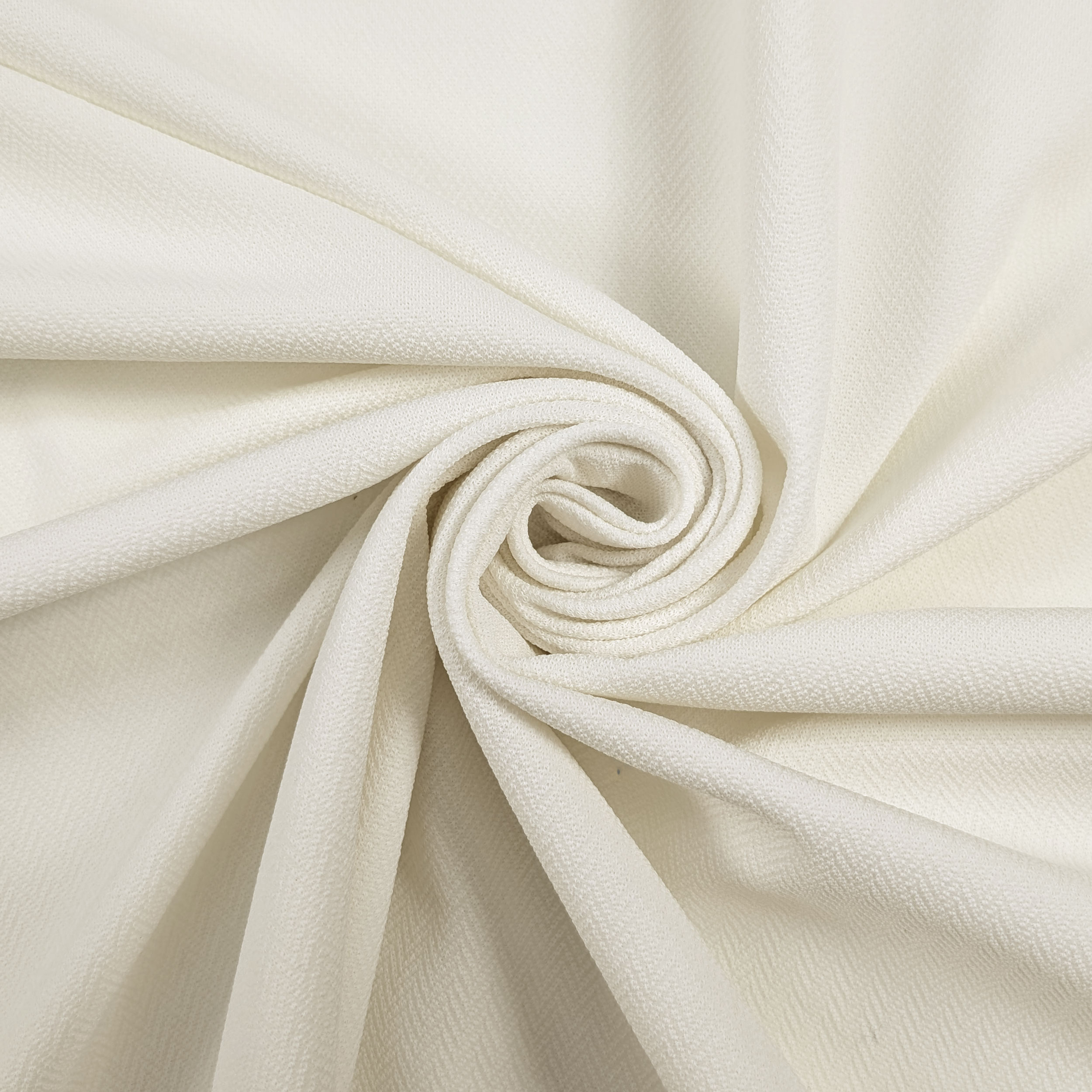 White Stretch Fabric Zig Zag Weave Image