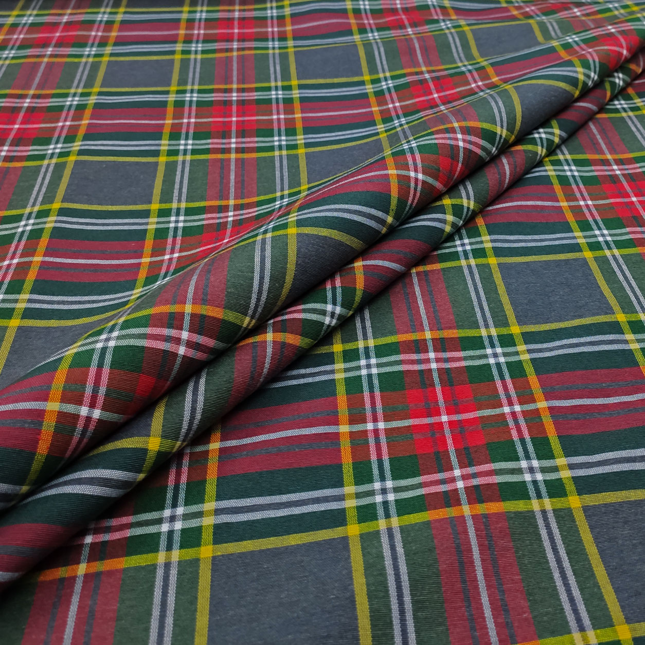 Tartan Fabric Large Grey Red Image