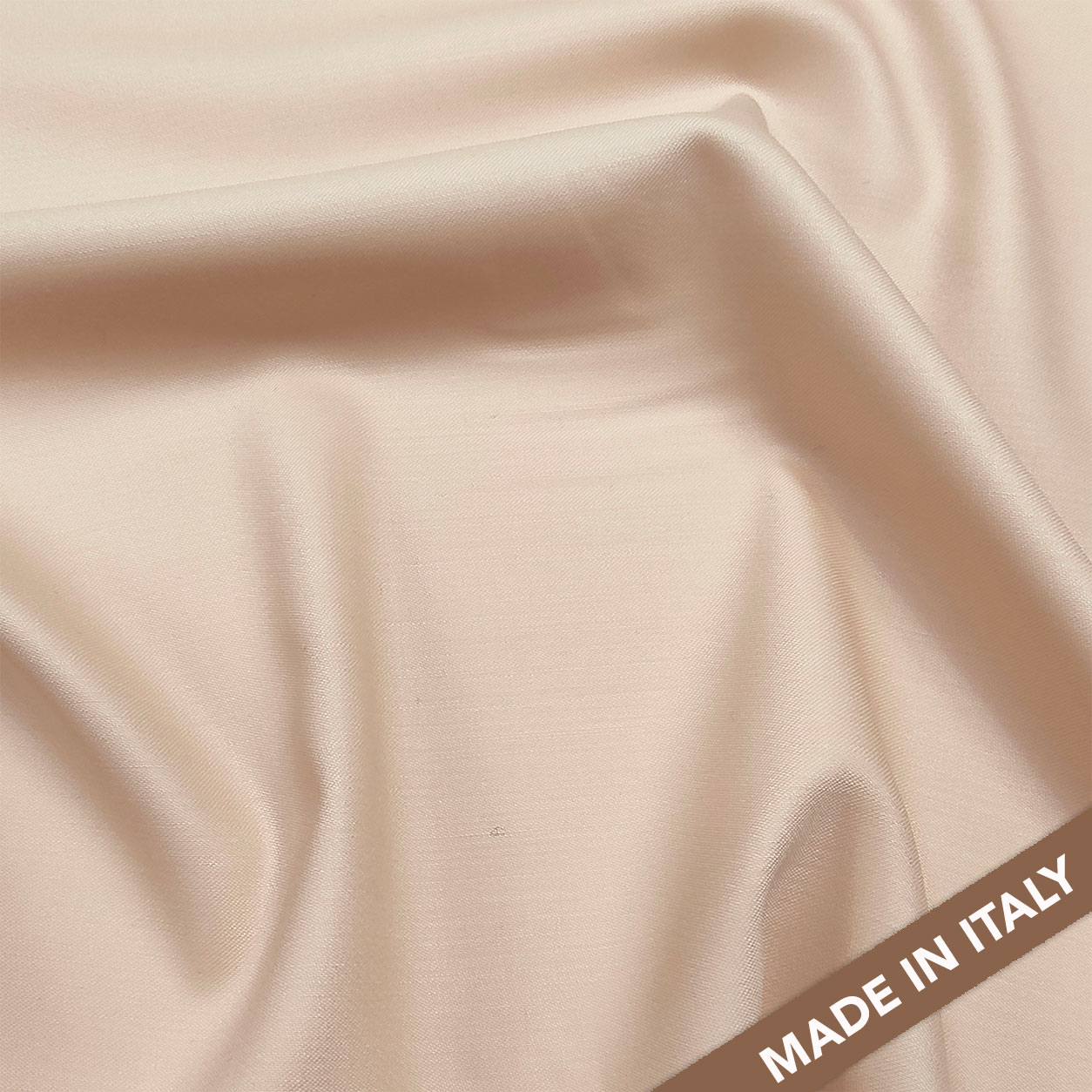 Beige Stretch Wool Satin Image