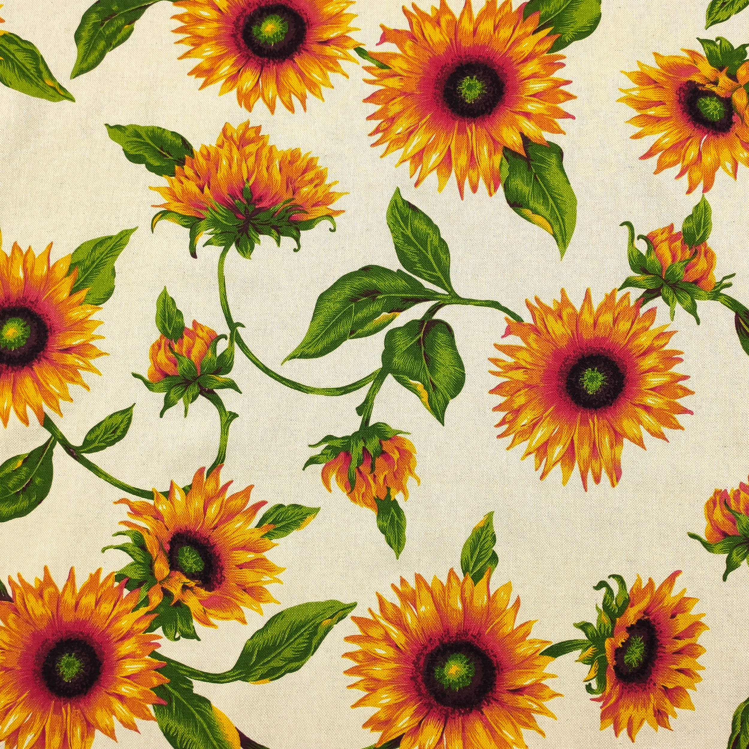 Panama Sunflowers Background Beige