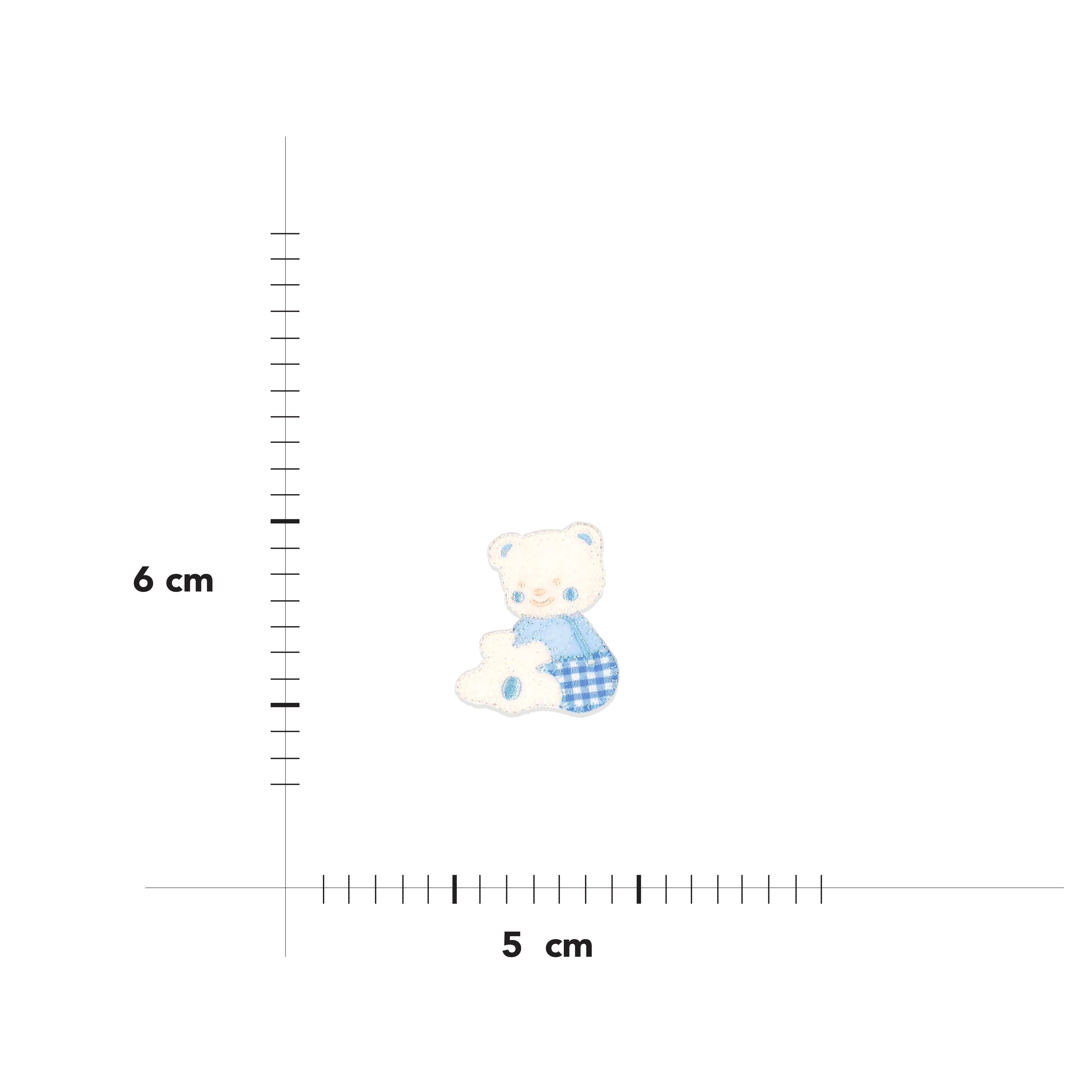 Small Dungaree Bear Applique Image