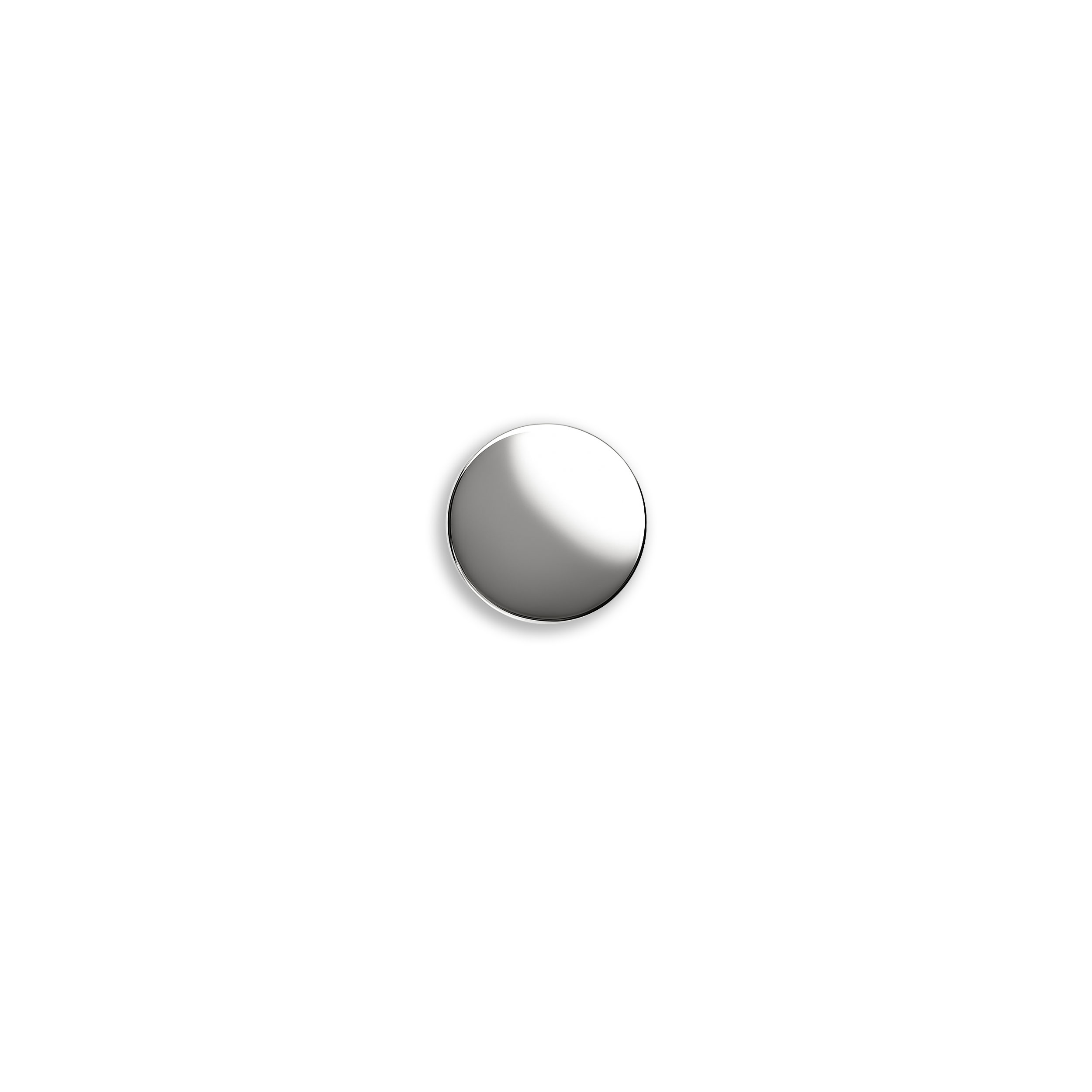 Silver Metal Thin Button Image
