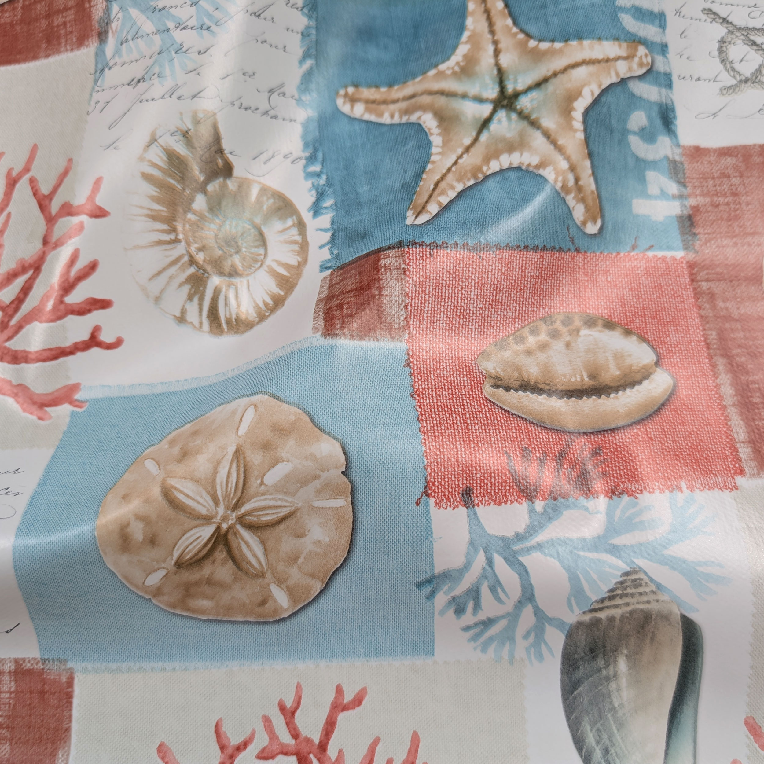 Fabric for Maritime Patterned Laminated Tablecloth Image