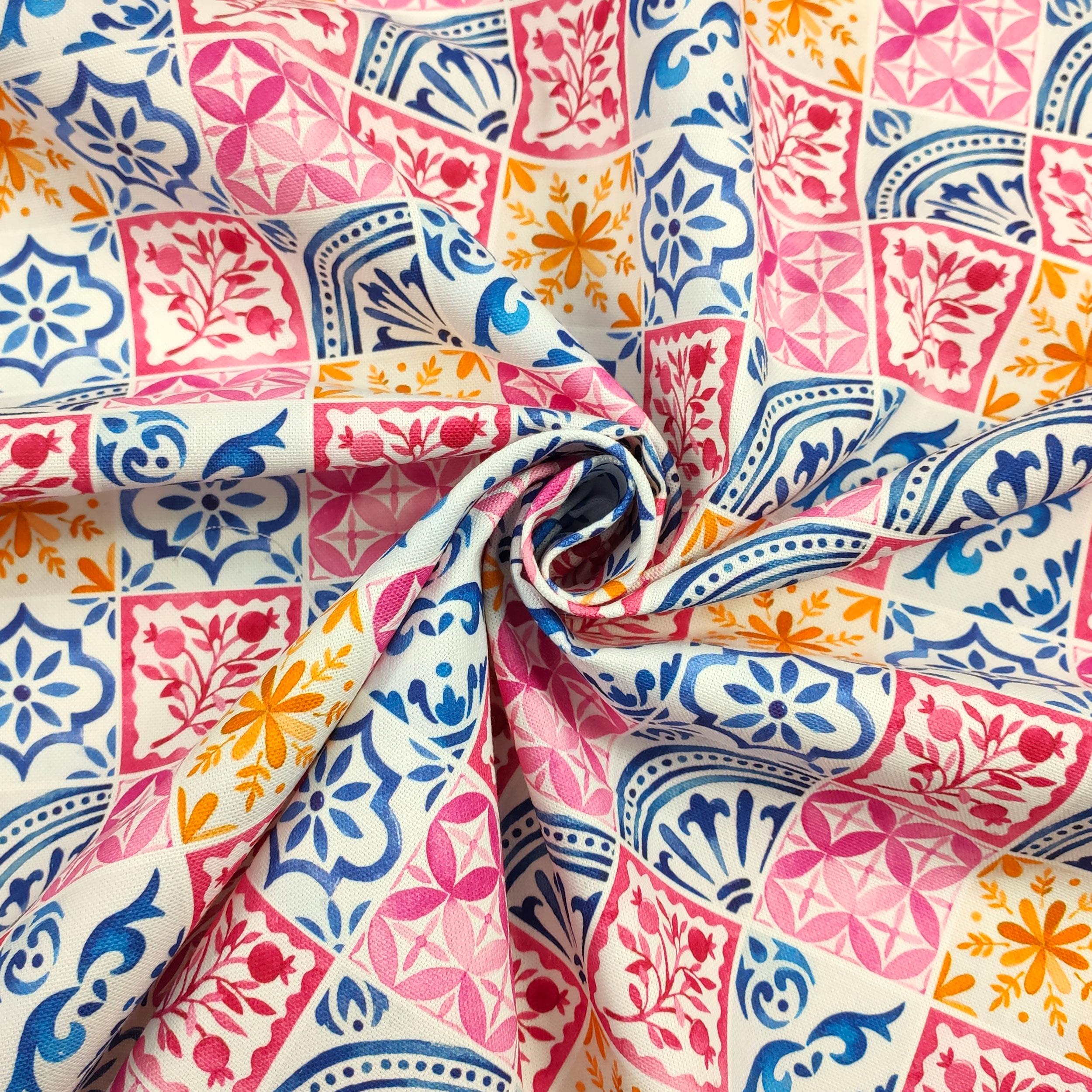 Panama Majolica Pink and Blue Image