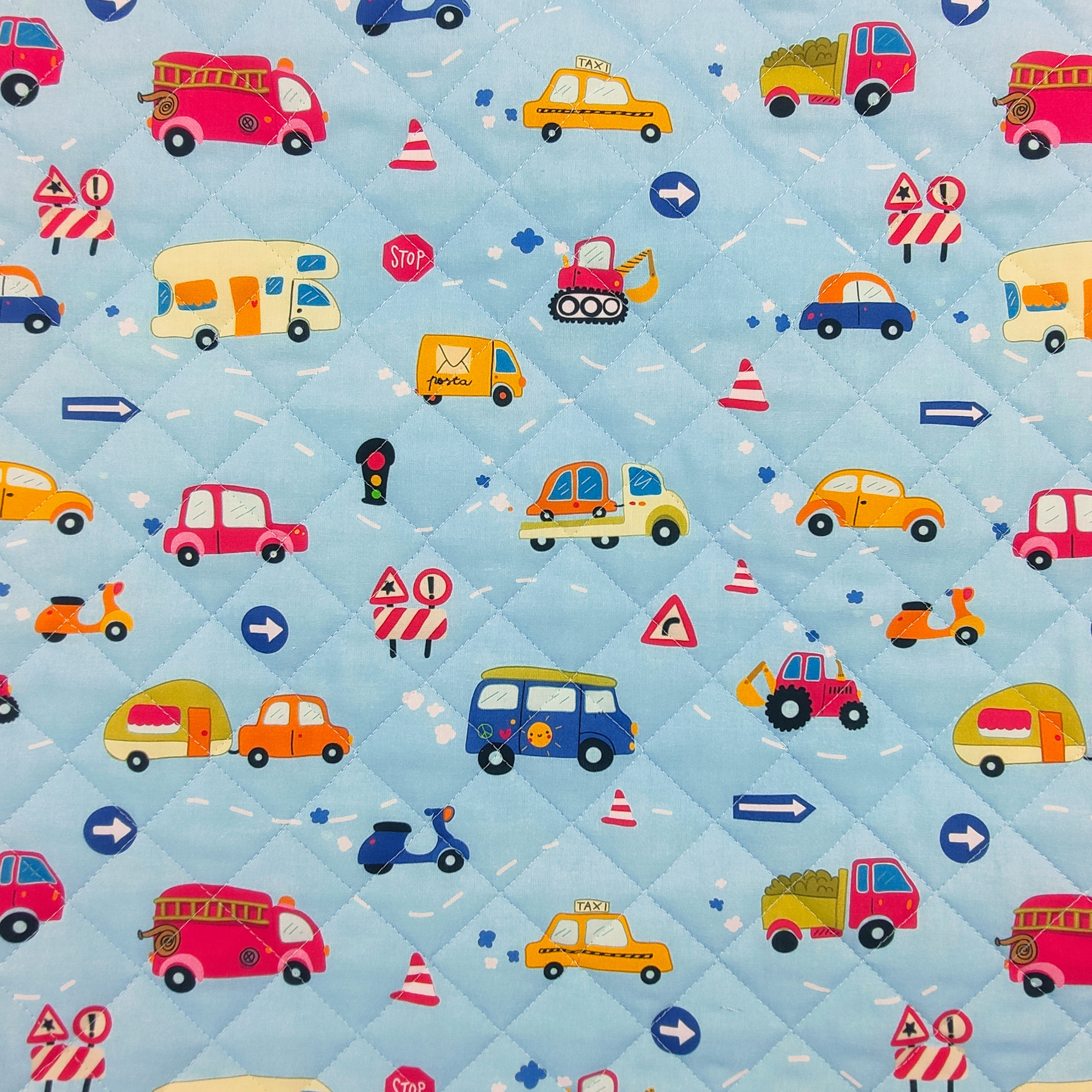 Sac de couchage pour voiture de bébé Fond bleu clair - Panini Fabrics