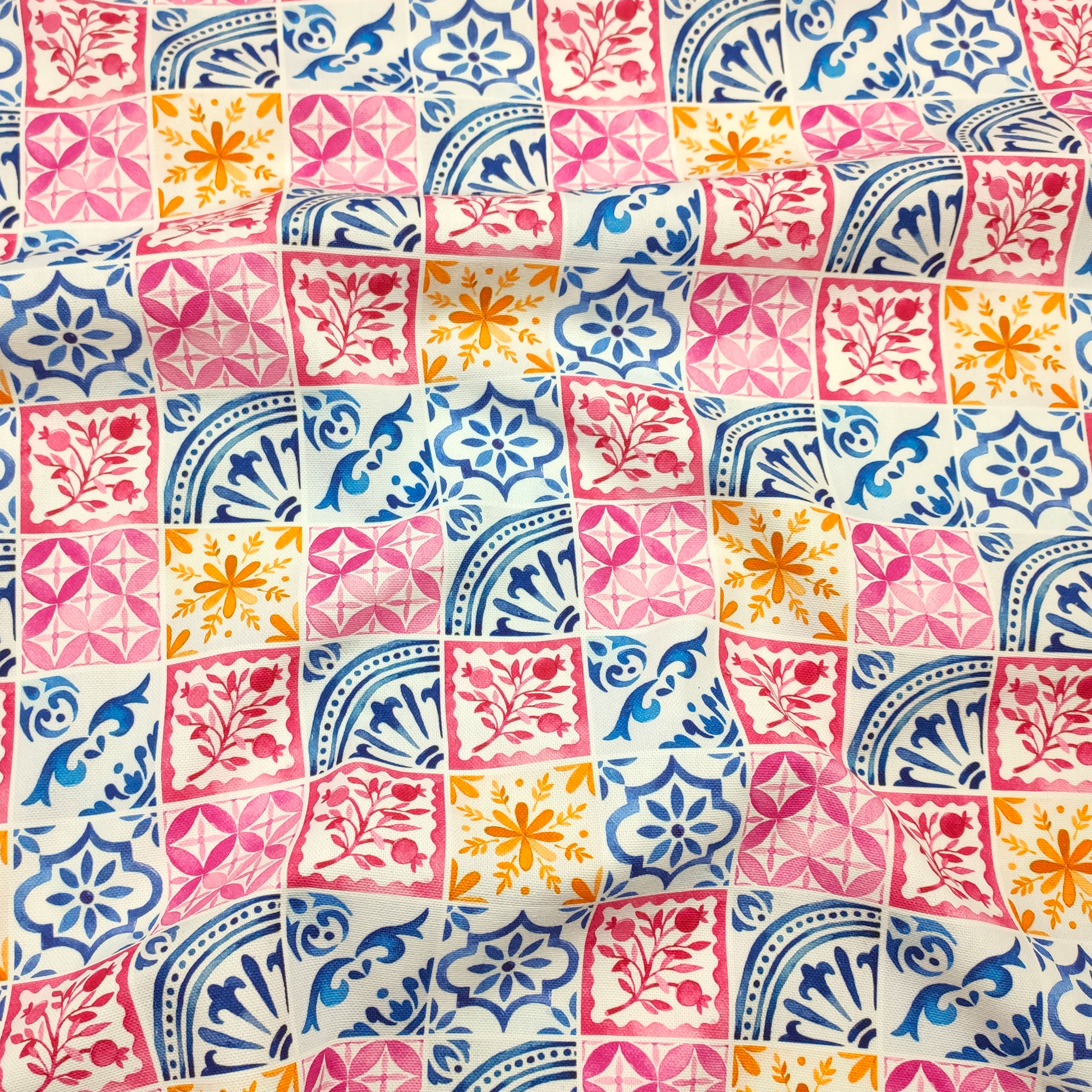 Panama Majolica Pink and Blue