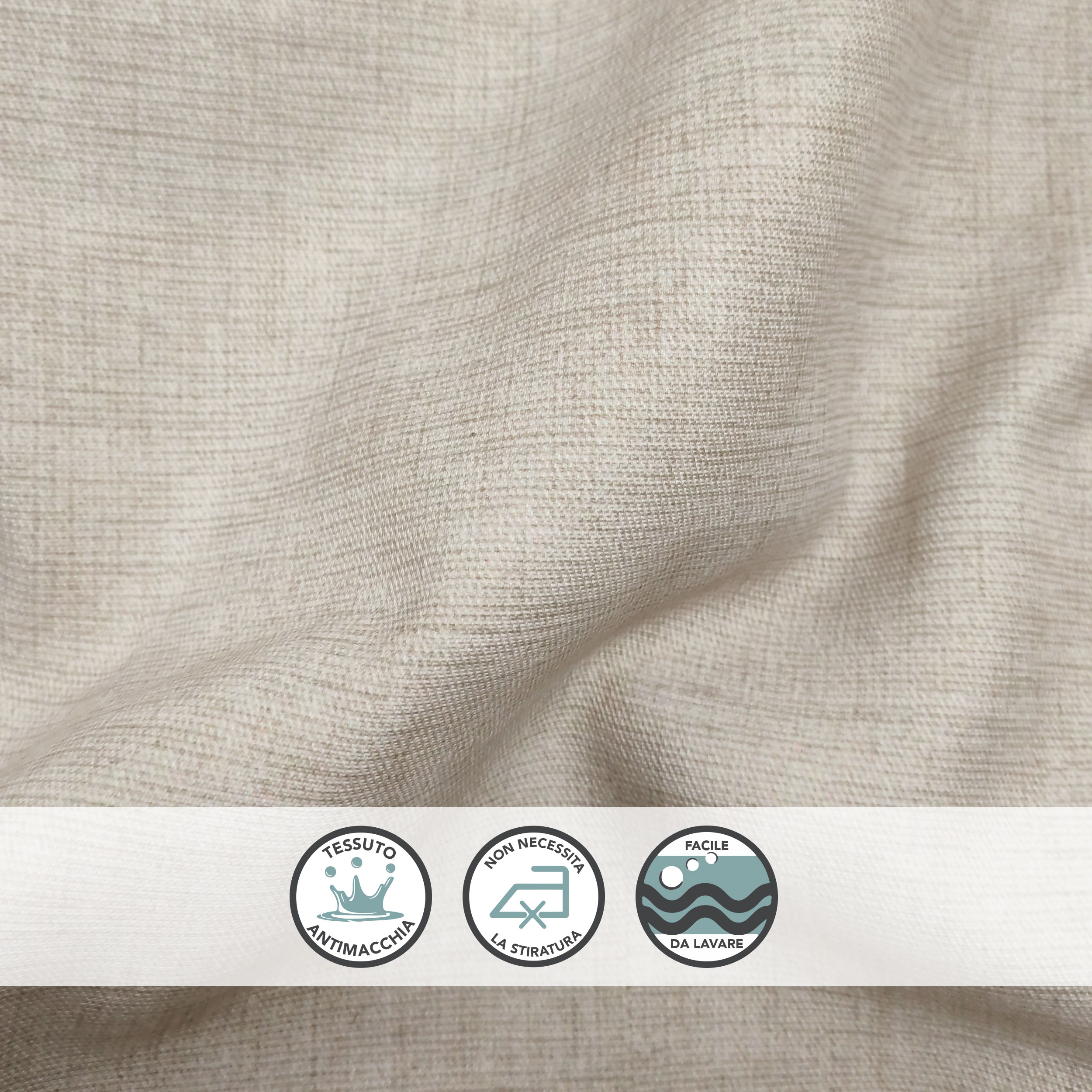 Tejido Melange Resistente a las Manchas Beige