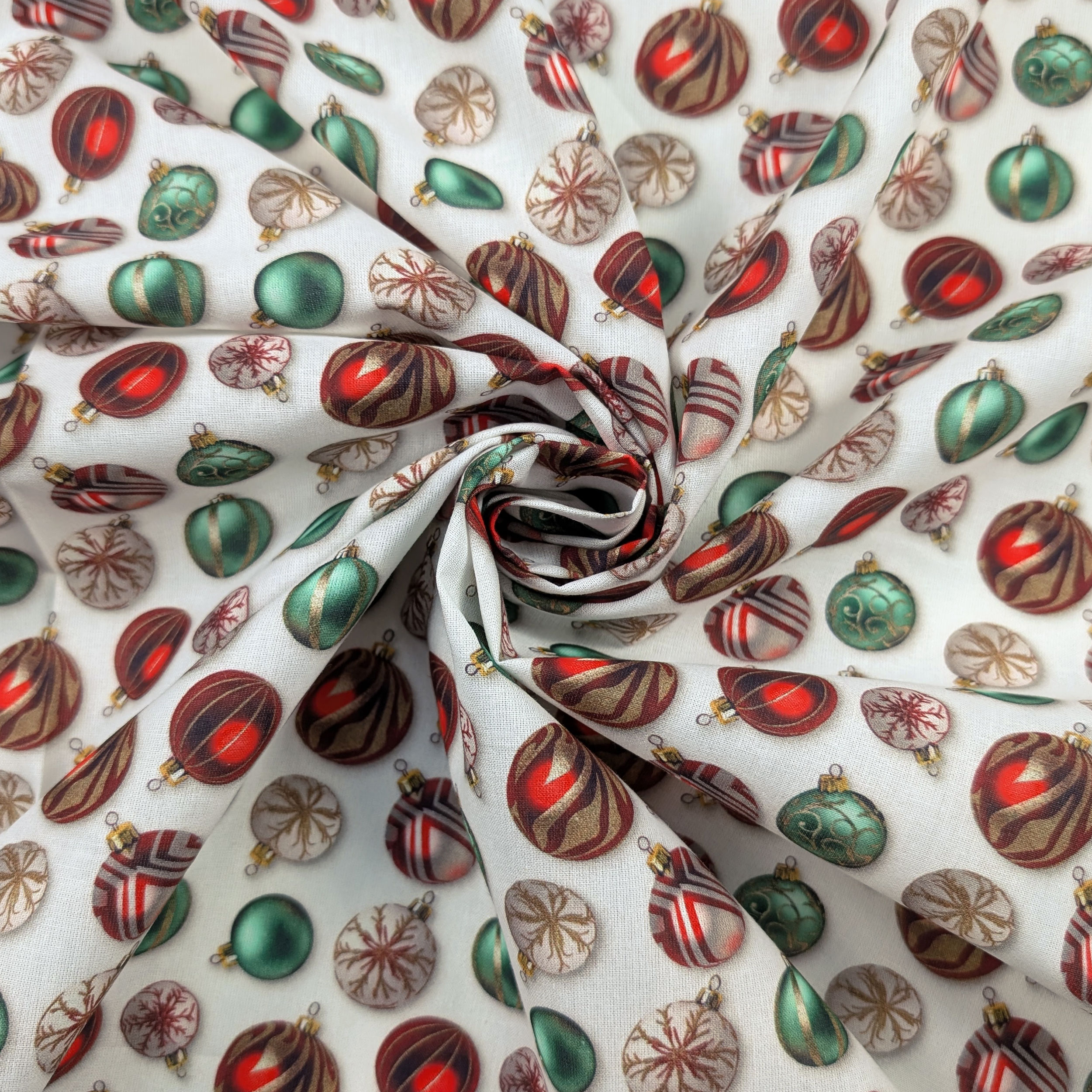 Cotton Poplin Christmas Balls Image