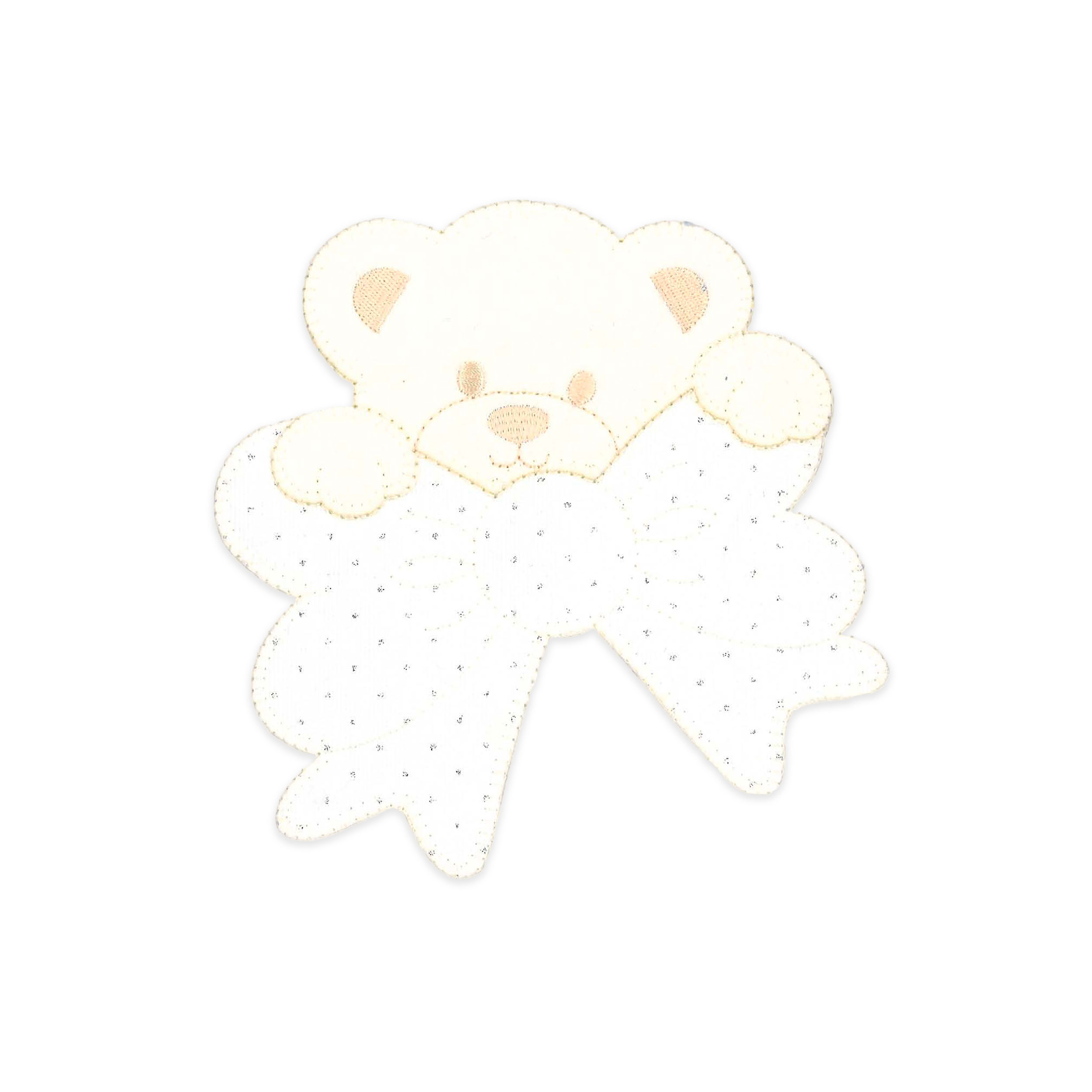 Medium Bear Application with Rhinestone Bow Image