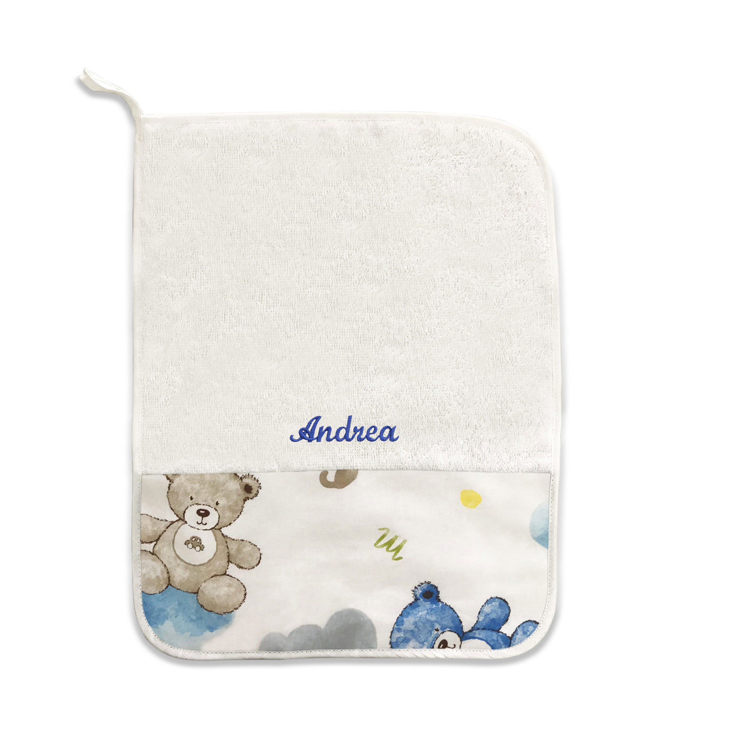Serviette de bain Ours et nuages bleus