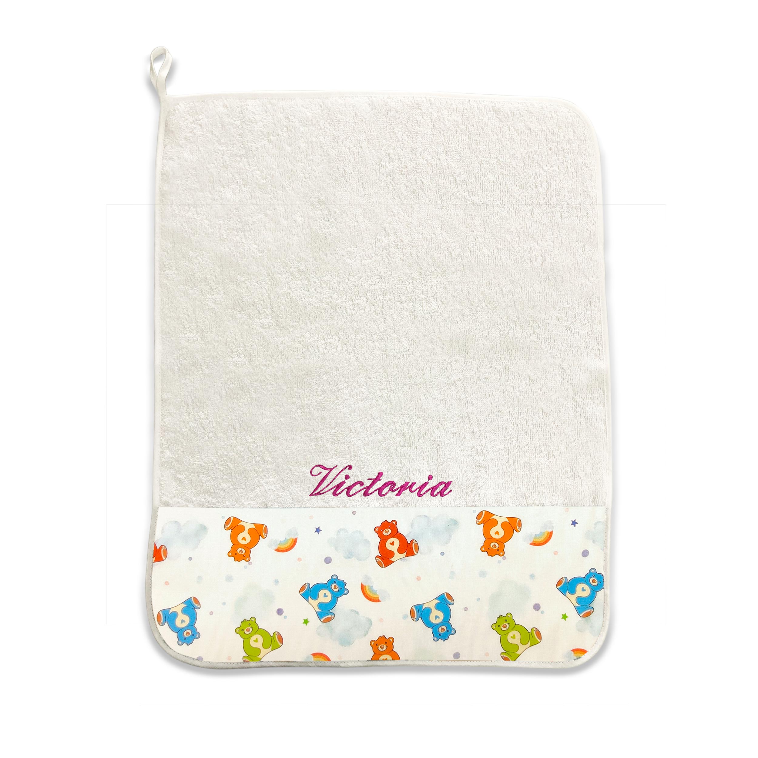  Serviette de bain Oursons et arcs-en-ciel