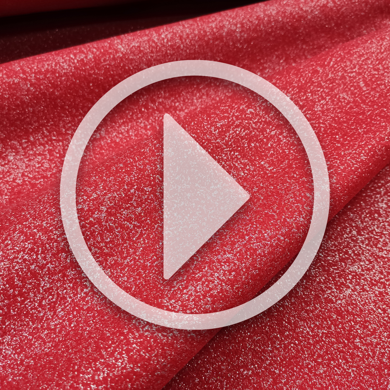 Red Soft Thin Felt Silver Glitter Image