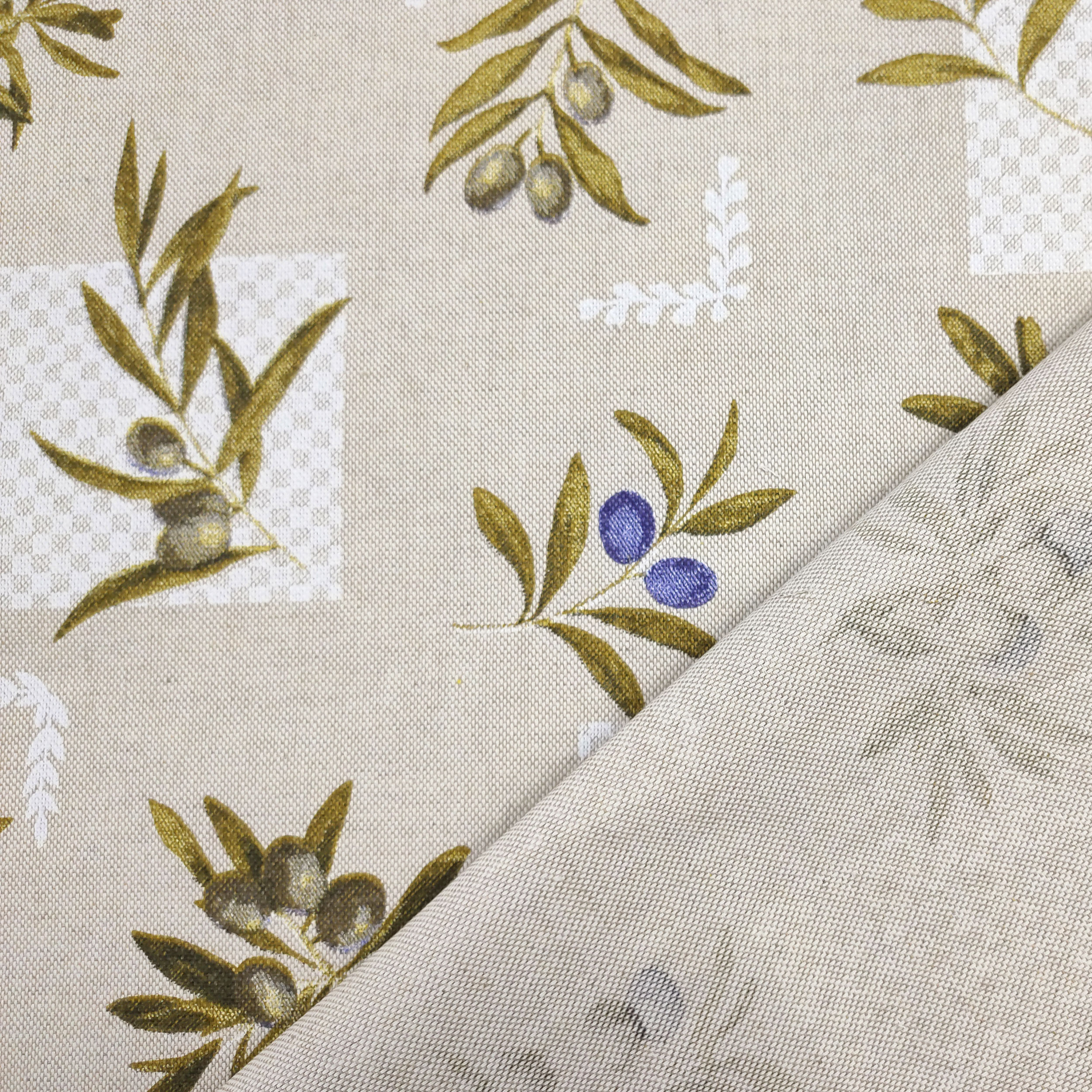 Mixed Cotton Olive fabric