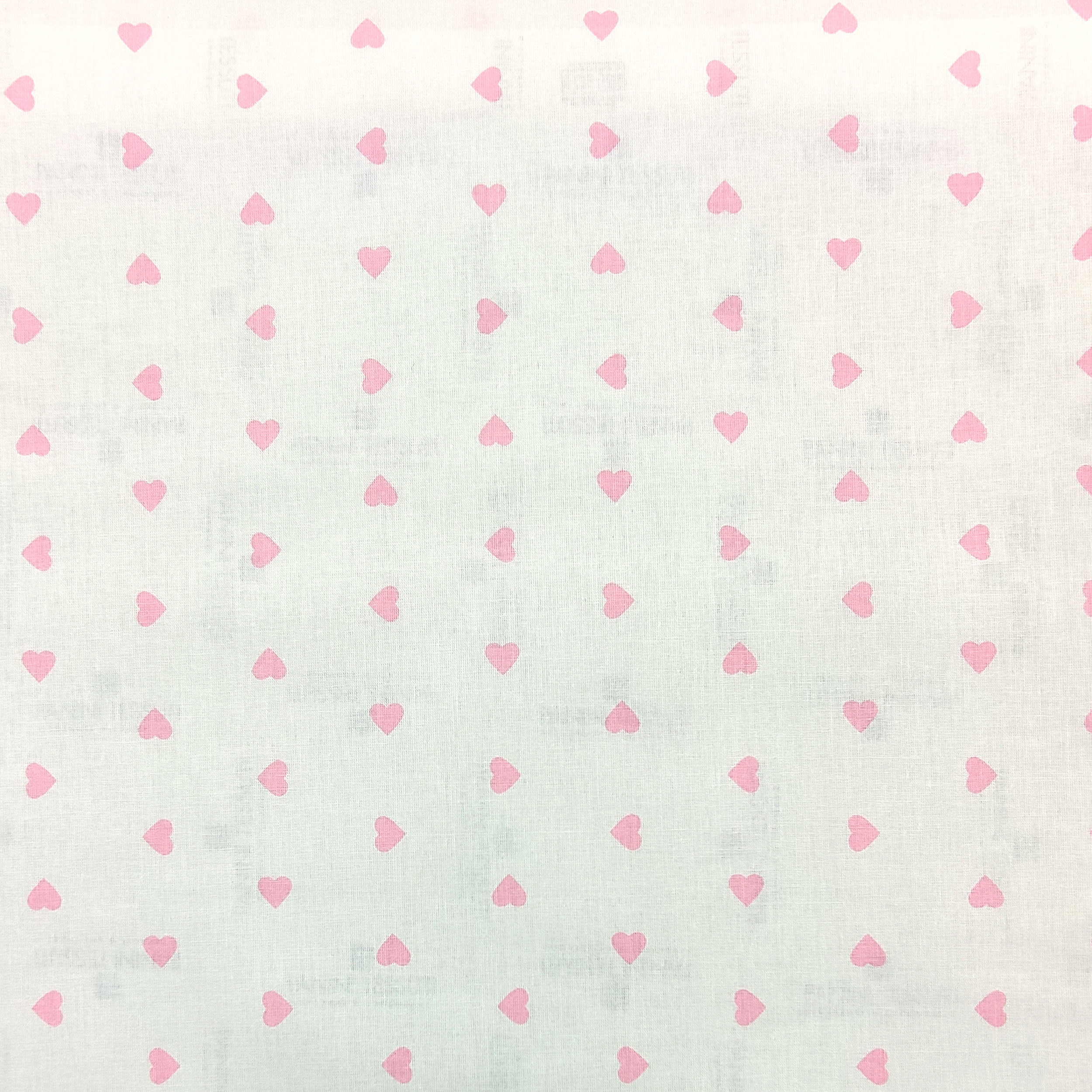 Coeurs en tissu de coton Fond blanc 1