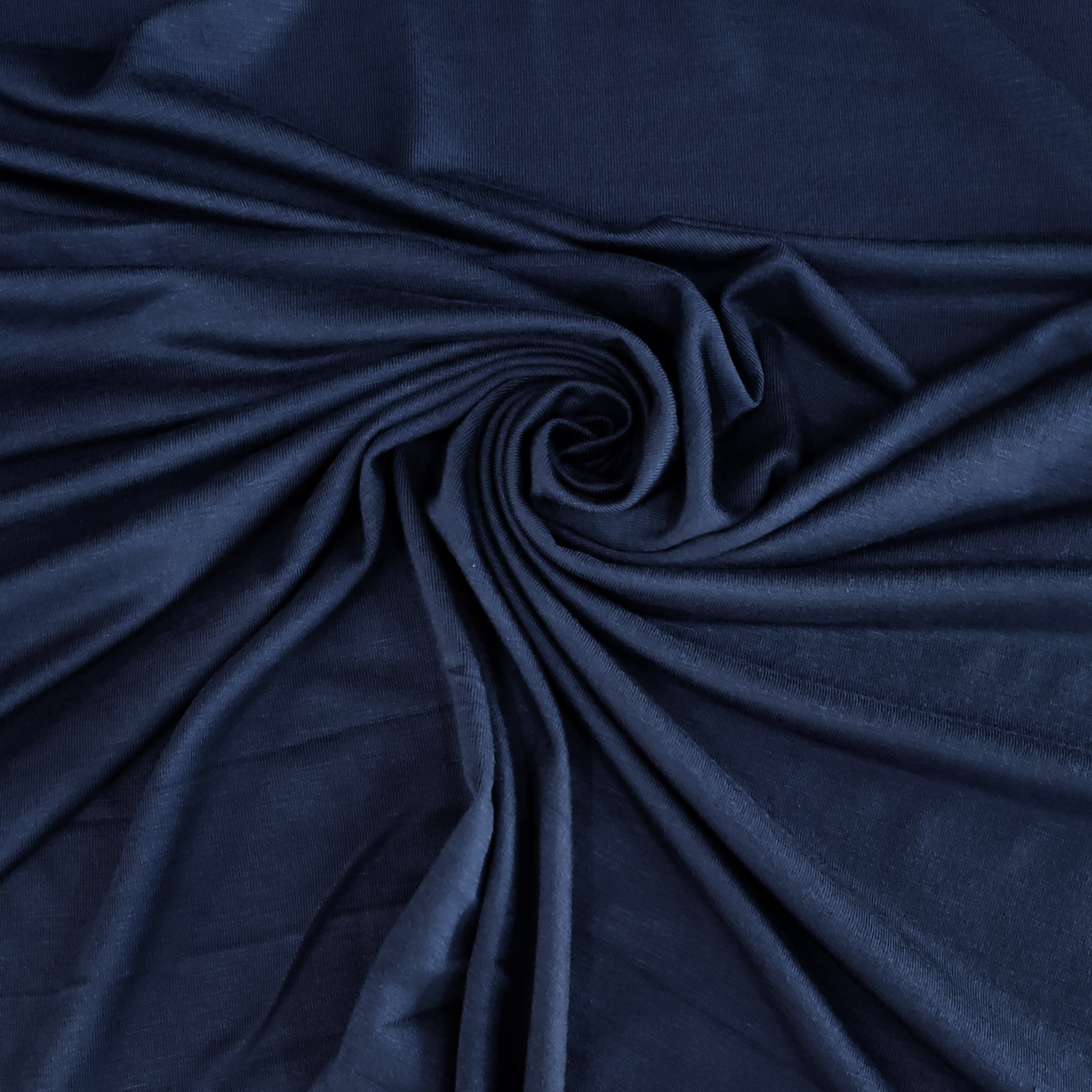 Dark Blue Plain-Coloured Viscose Jersey Remnant, 130x155 cm Image