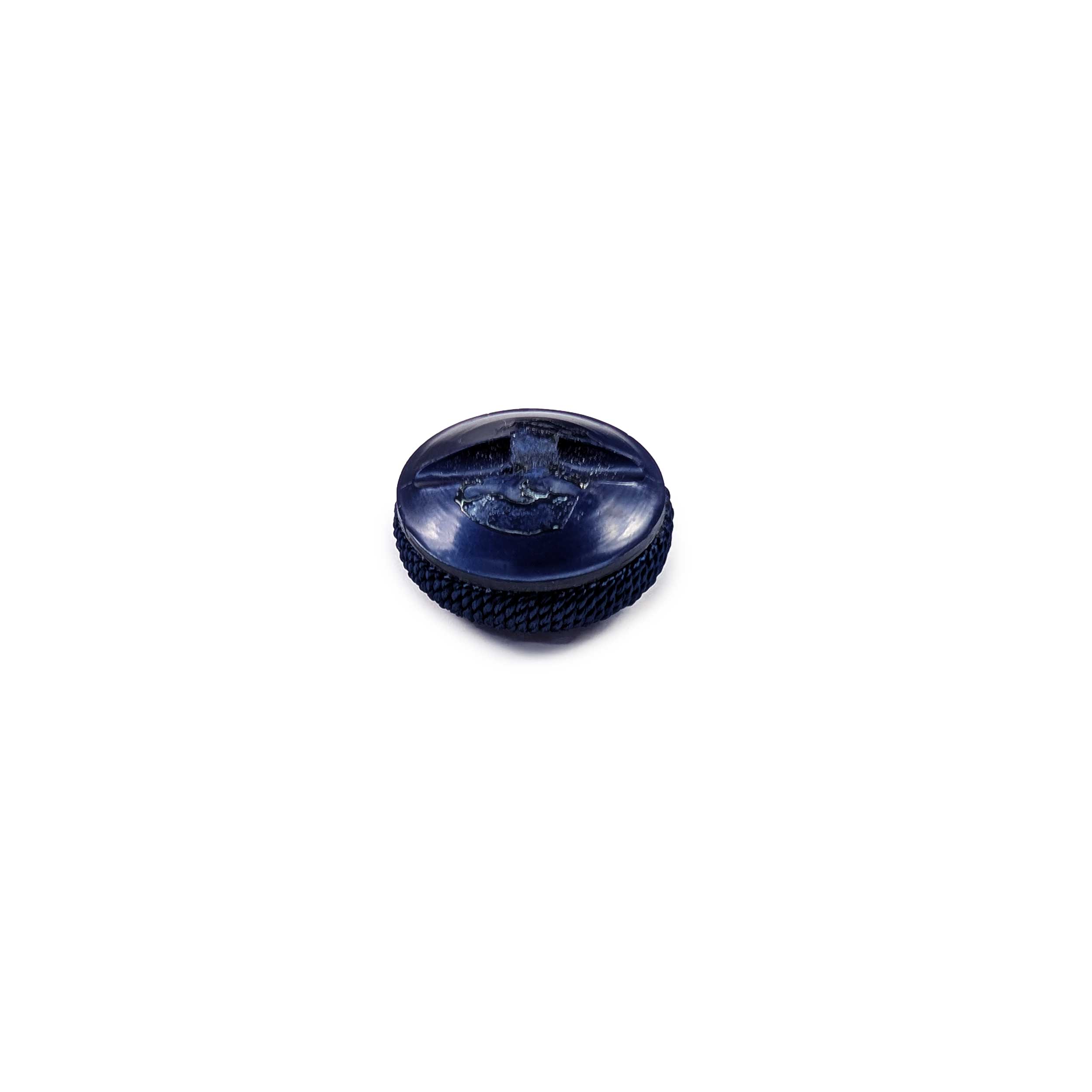 Plastic Spiral Wire Button Dark Blue Image