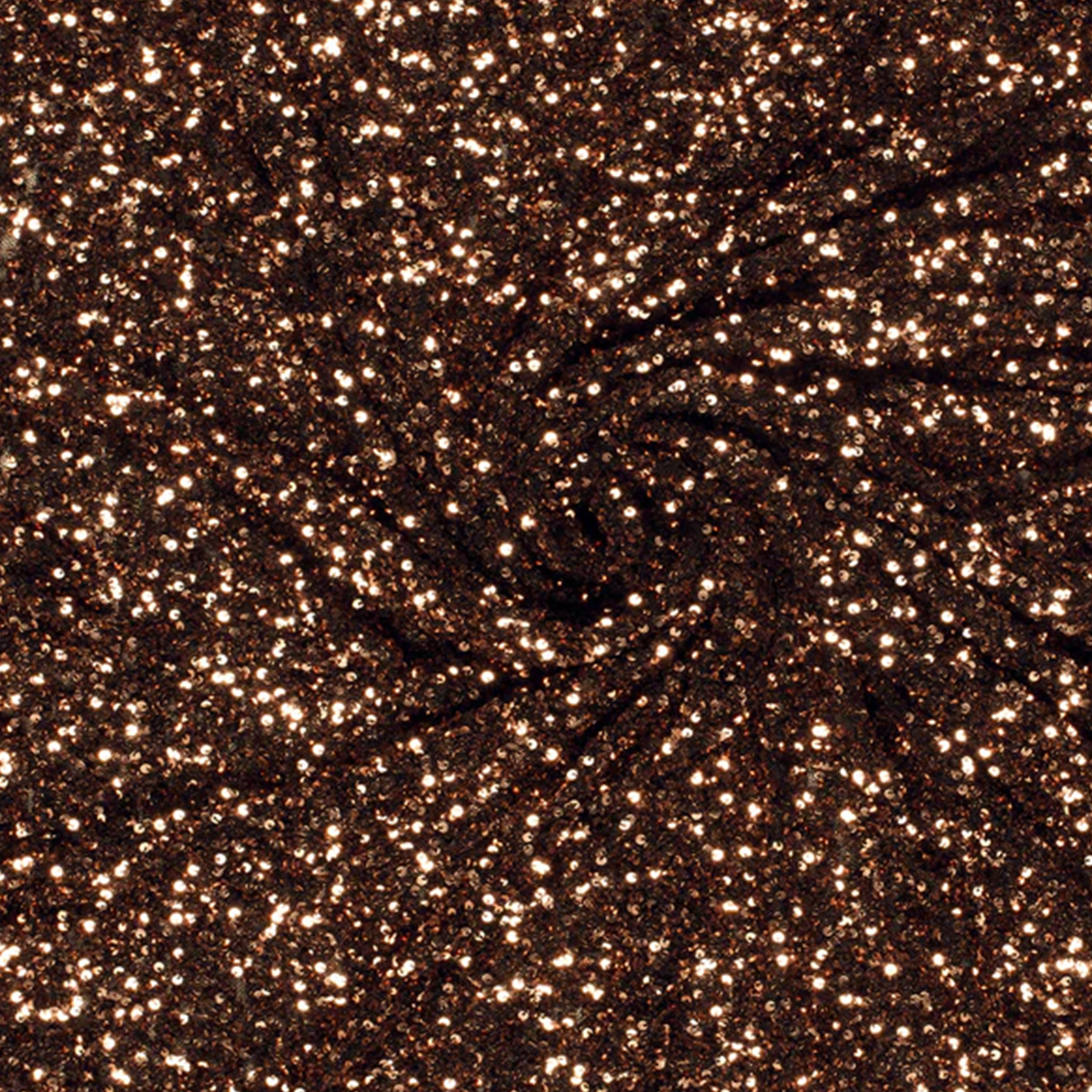 Sequins on Bronze Stretch Tulle Image