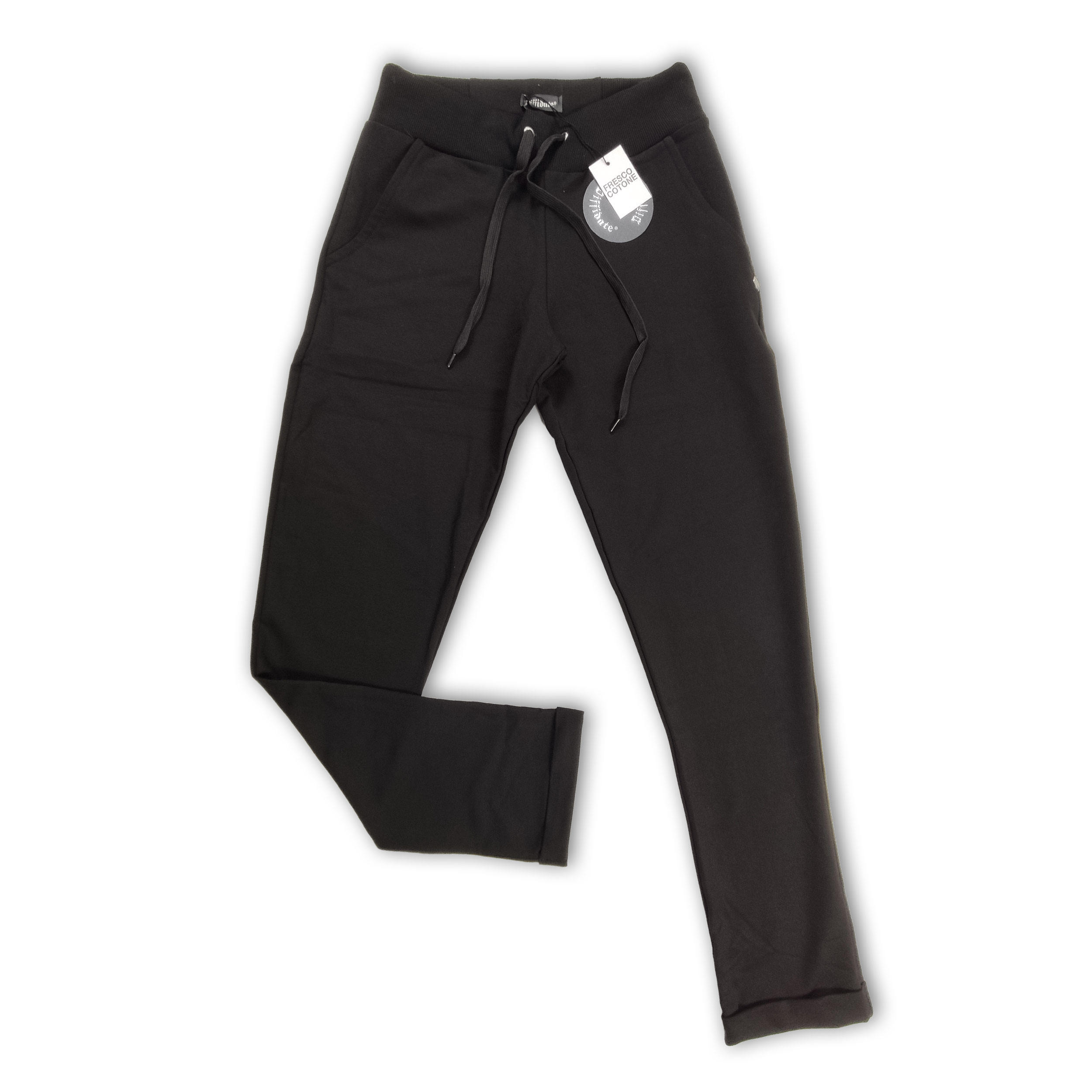 Warm Cotton Trousers Black Image