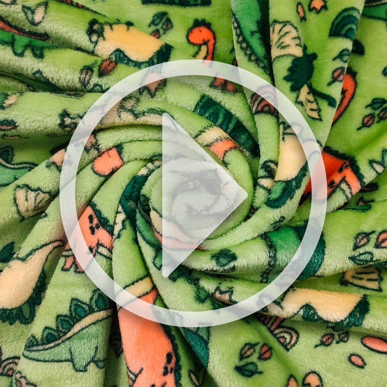 Polaire Cashmere Dinosaures Fond Vert Image