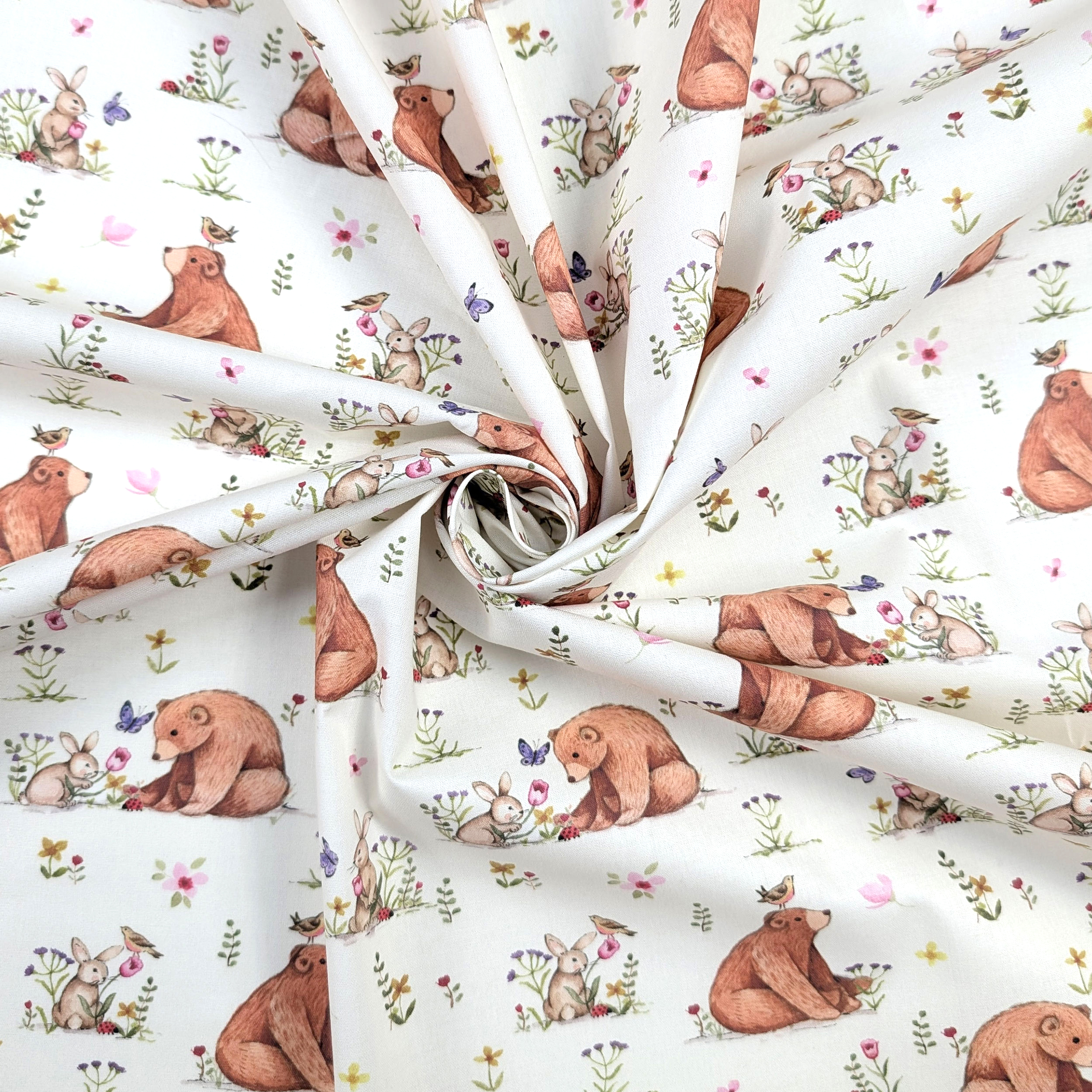 Cotton Fantasy Bears and Rabbits Image