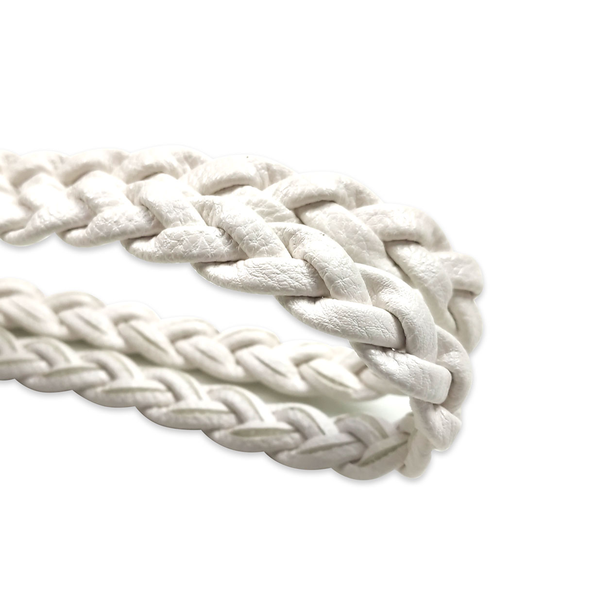 Manico Treccia Finta Pelle con Anelli Image