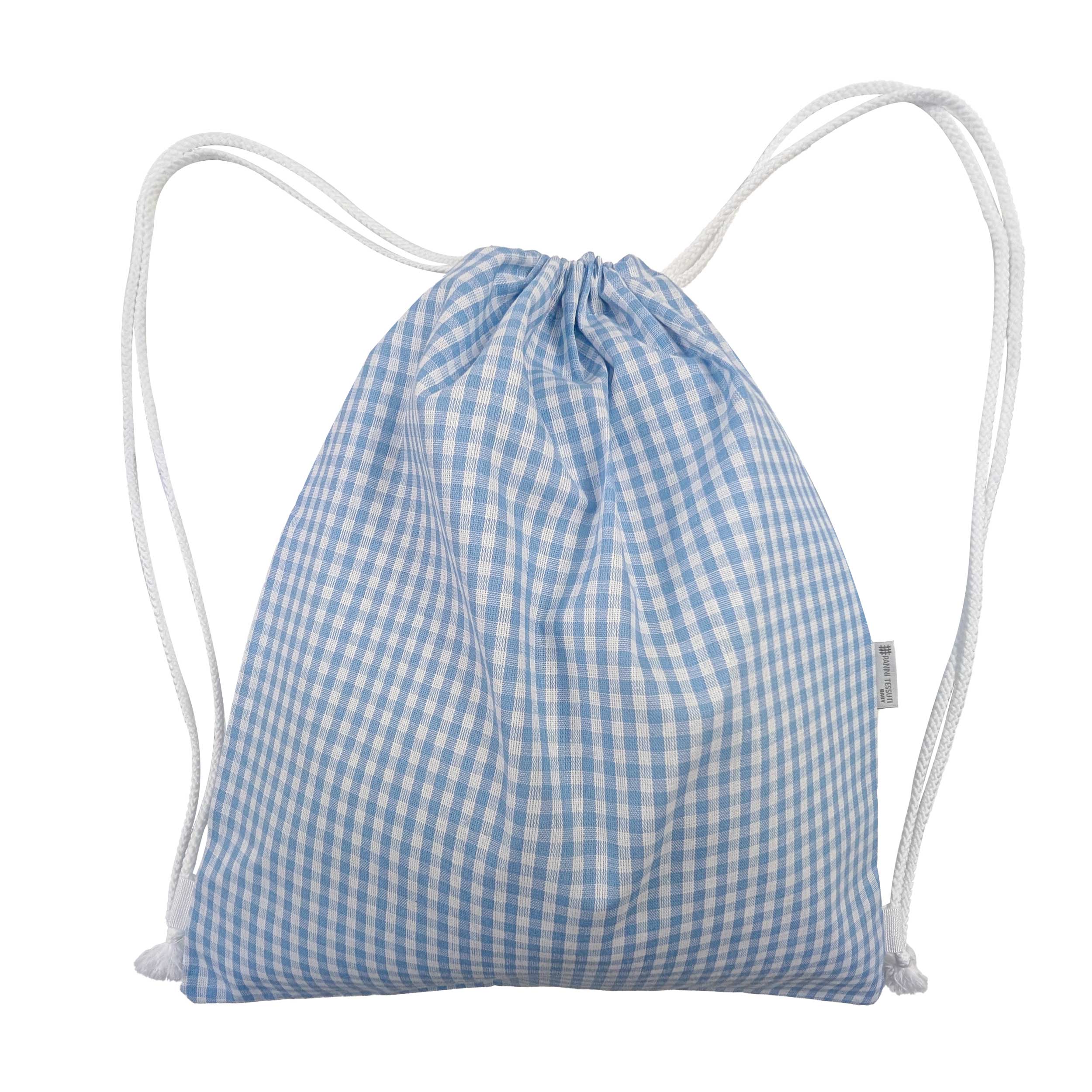 Kindergarten Backpack Squares Dyed In Light Blue Thread Image