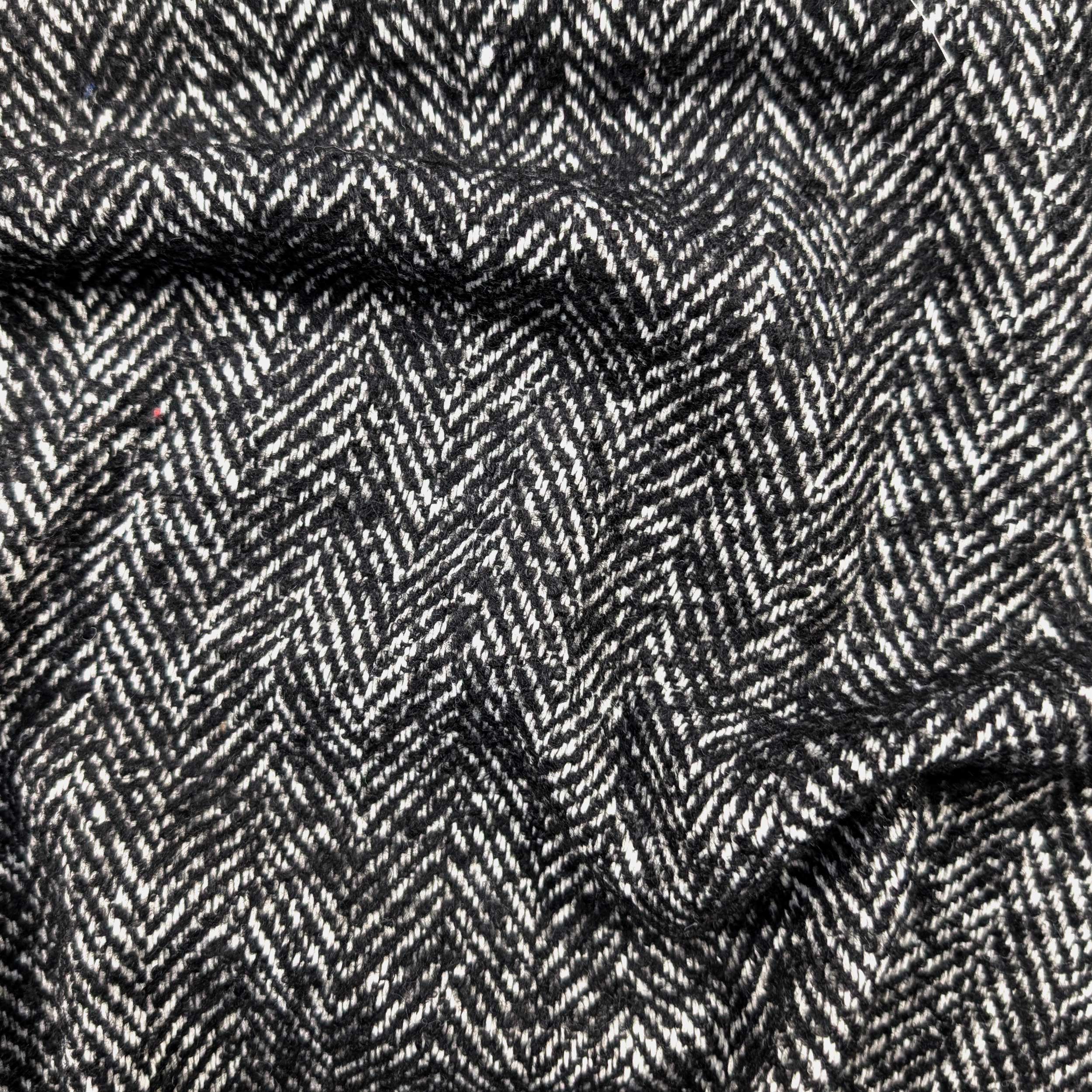 Herringbone Patterned Coat Fabric Image