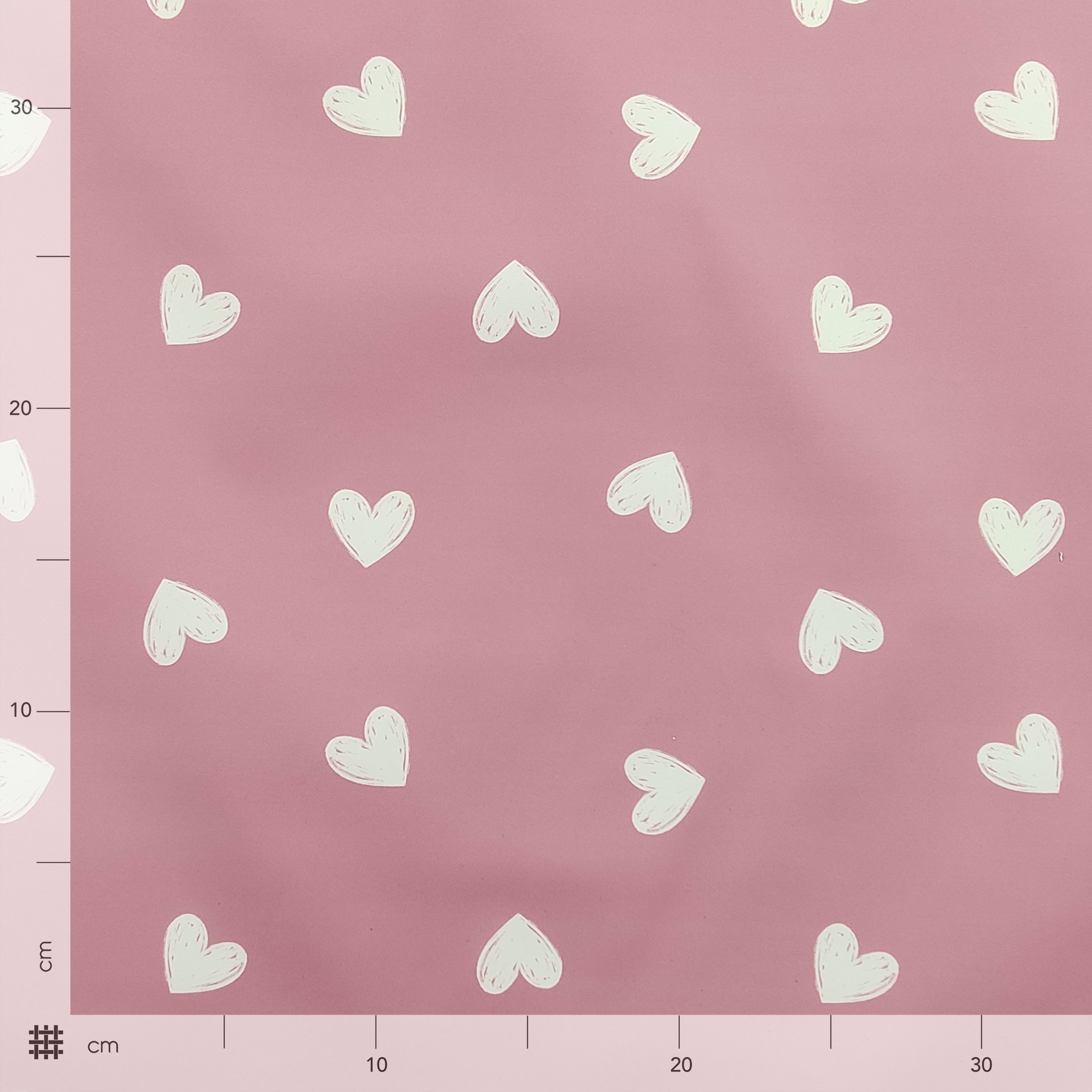Mackintosh Fantasy White Hearts Pink Background