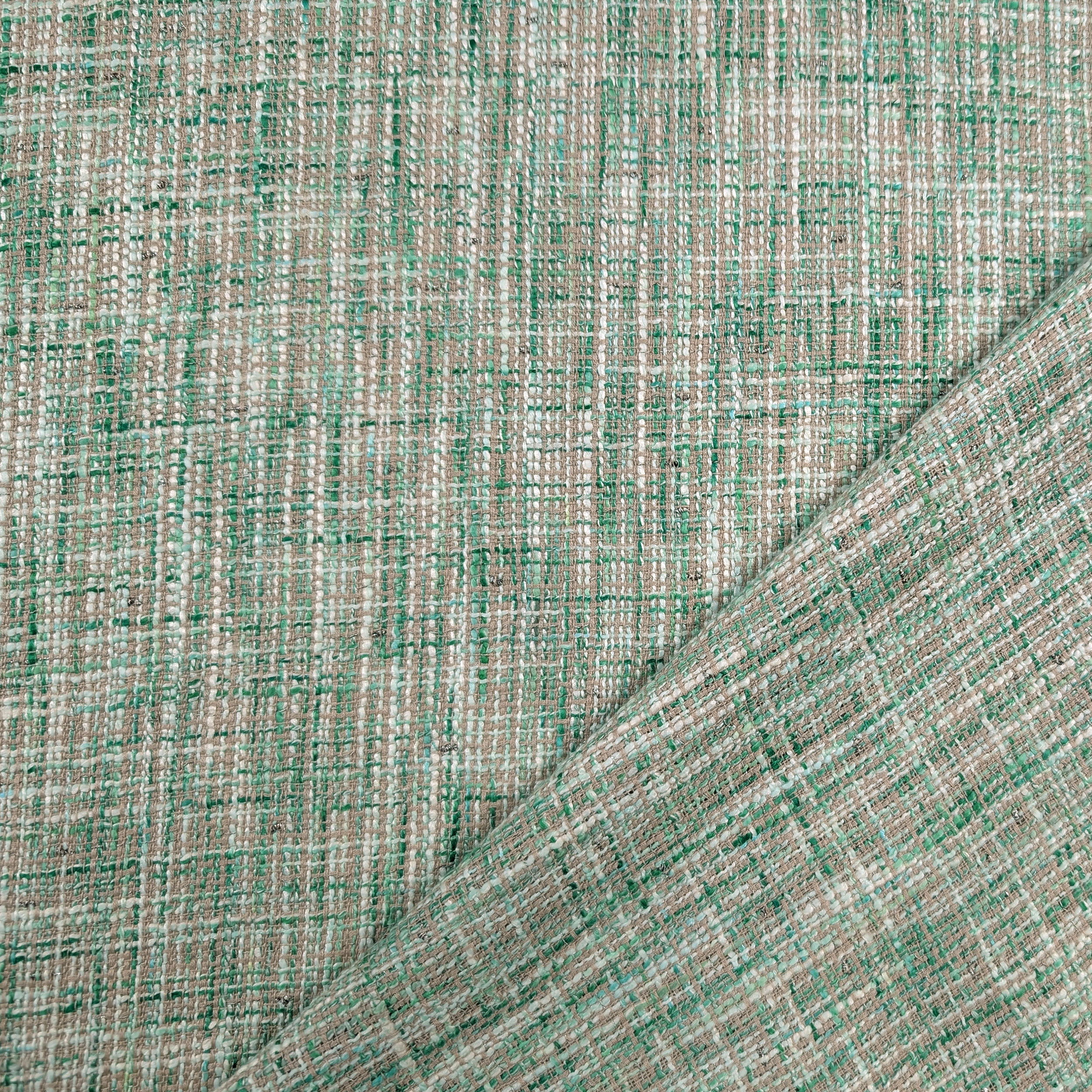 Tweed Fashion Beige Verde Image