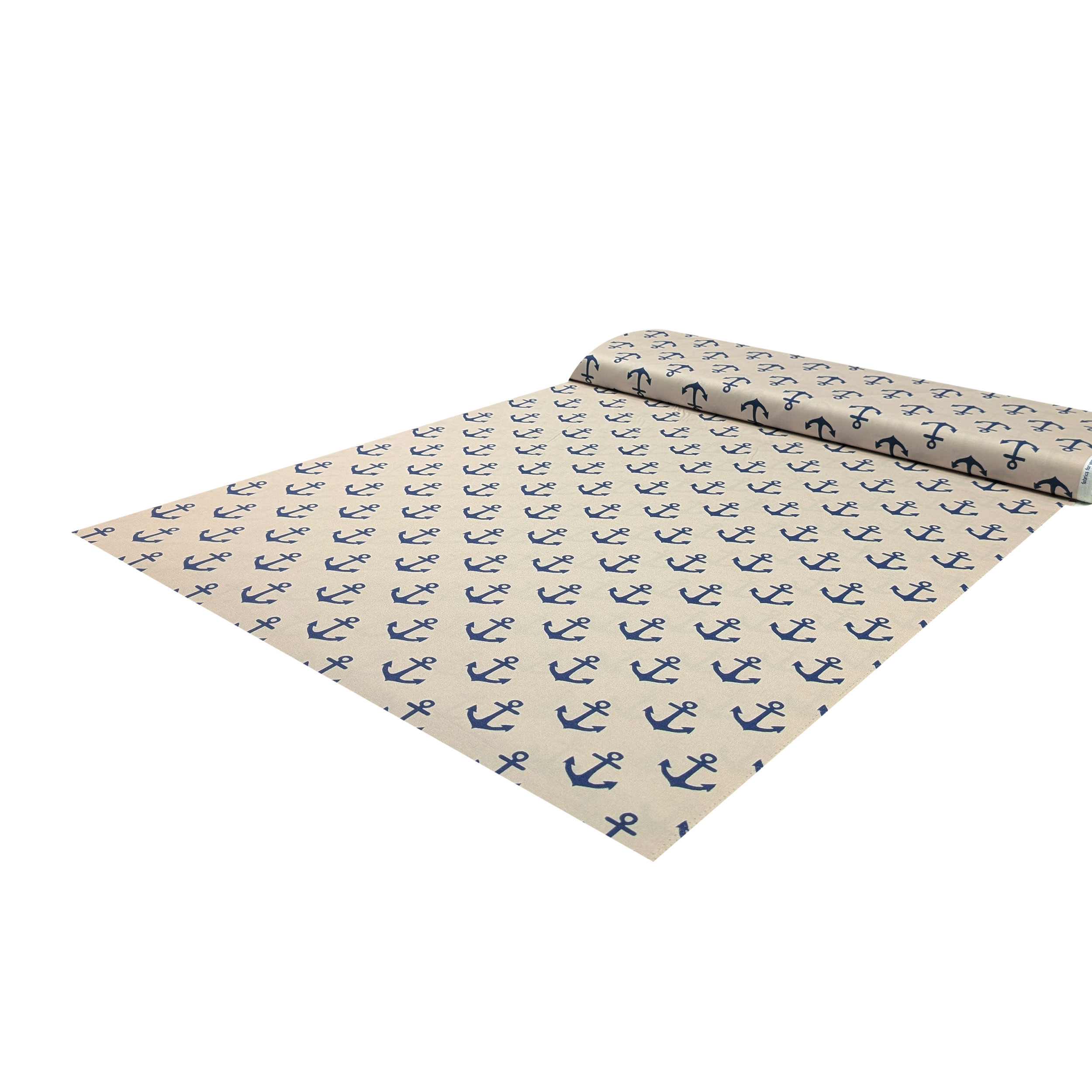 Poplin Cotton Anchors Blue Image