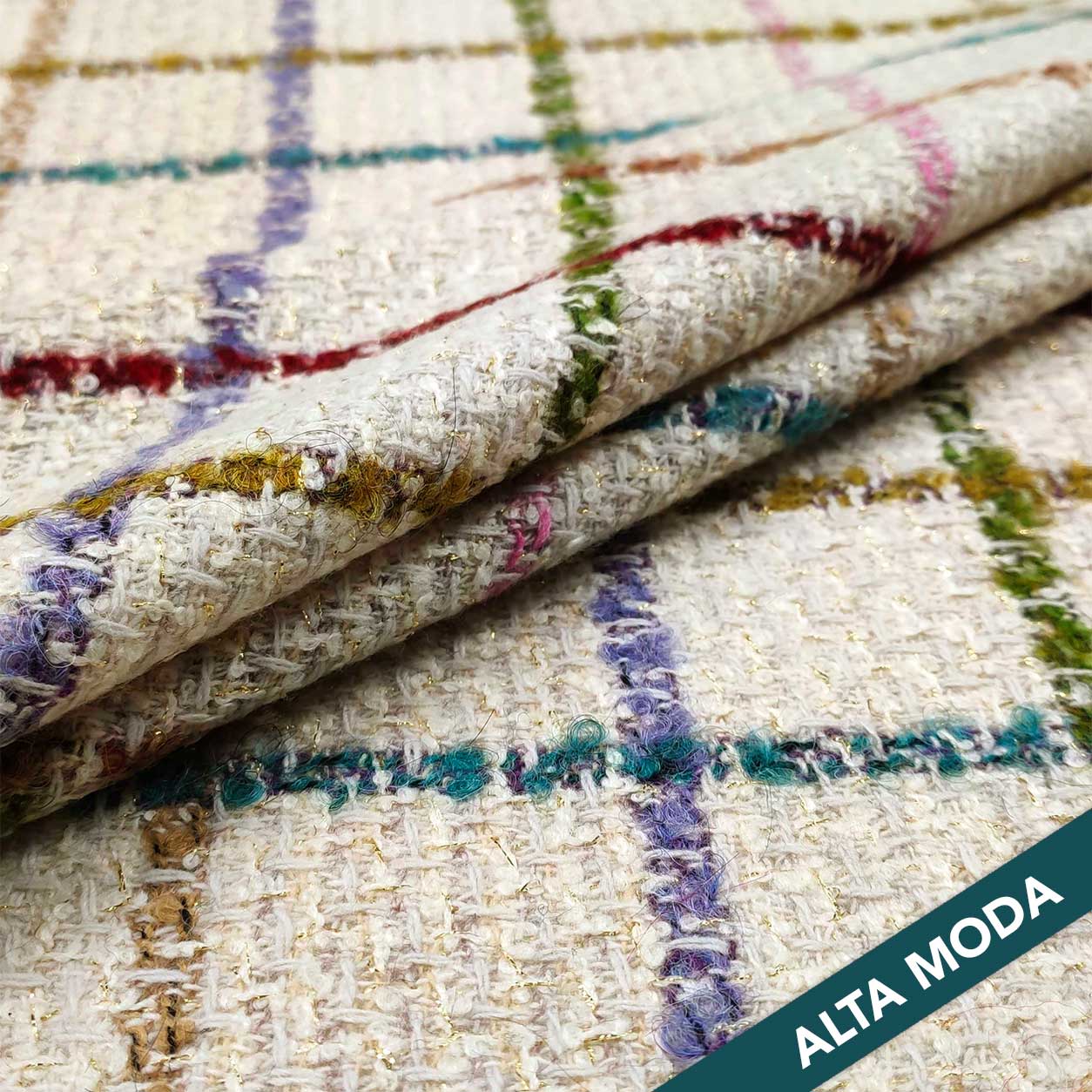 Tissu de laine cachemire tweed haute couture Image