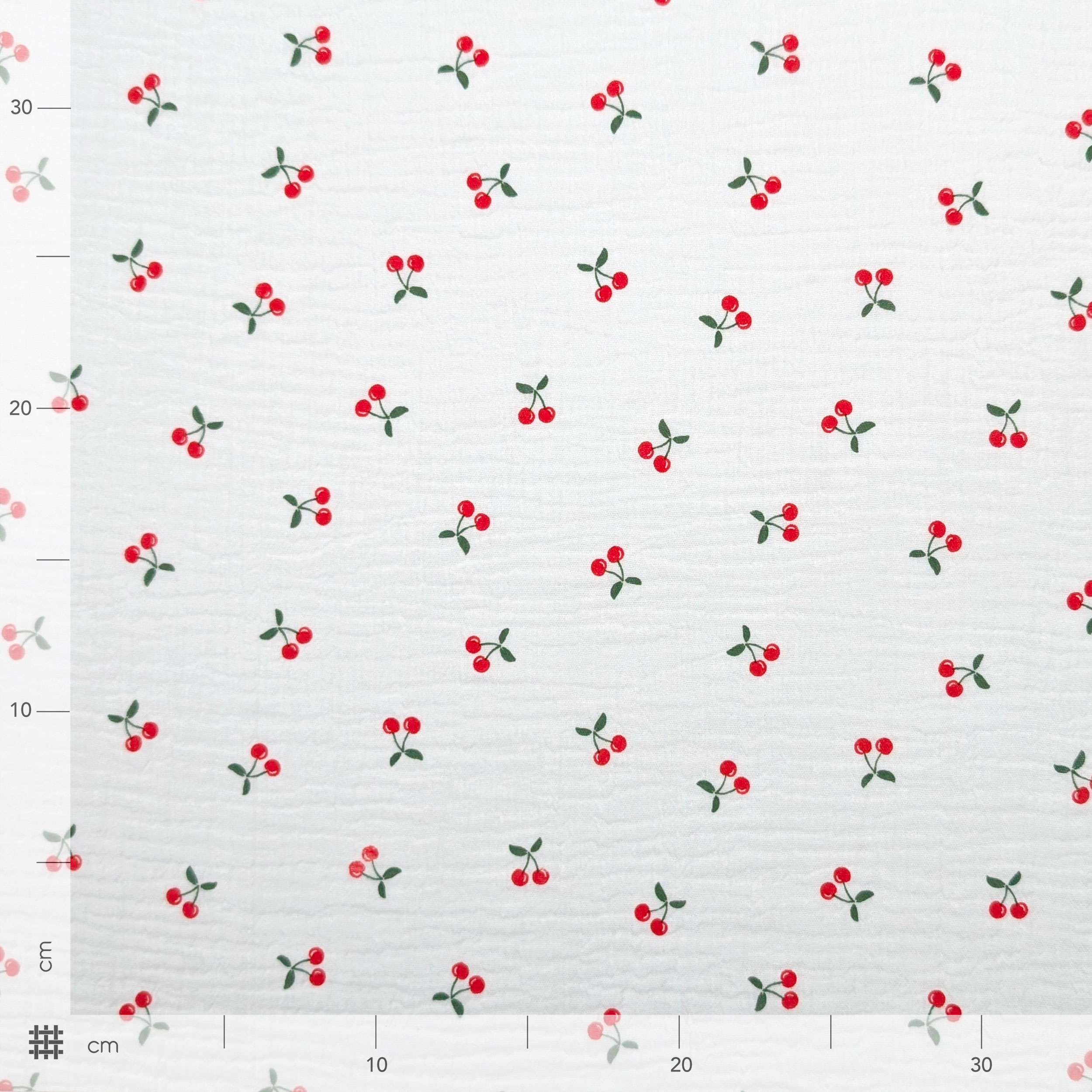 Double Gauze Cotton Muslin Cherries Image
