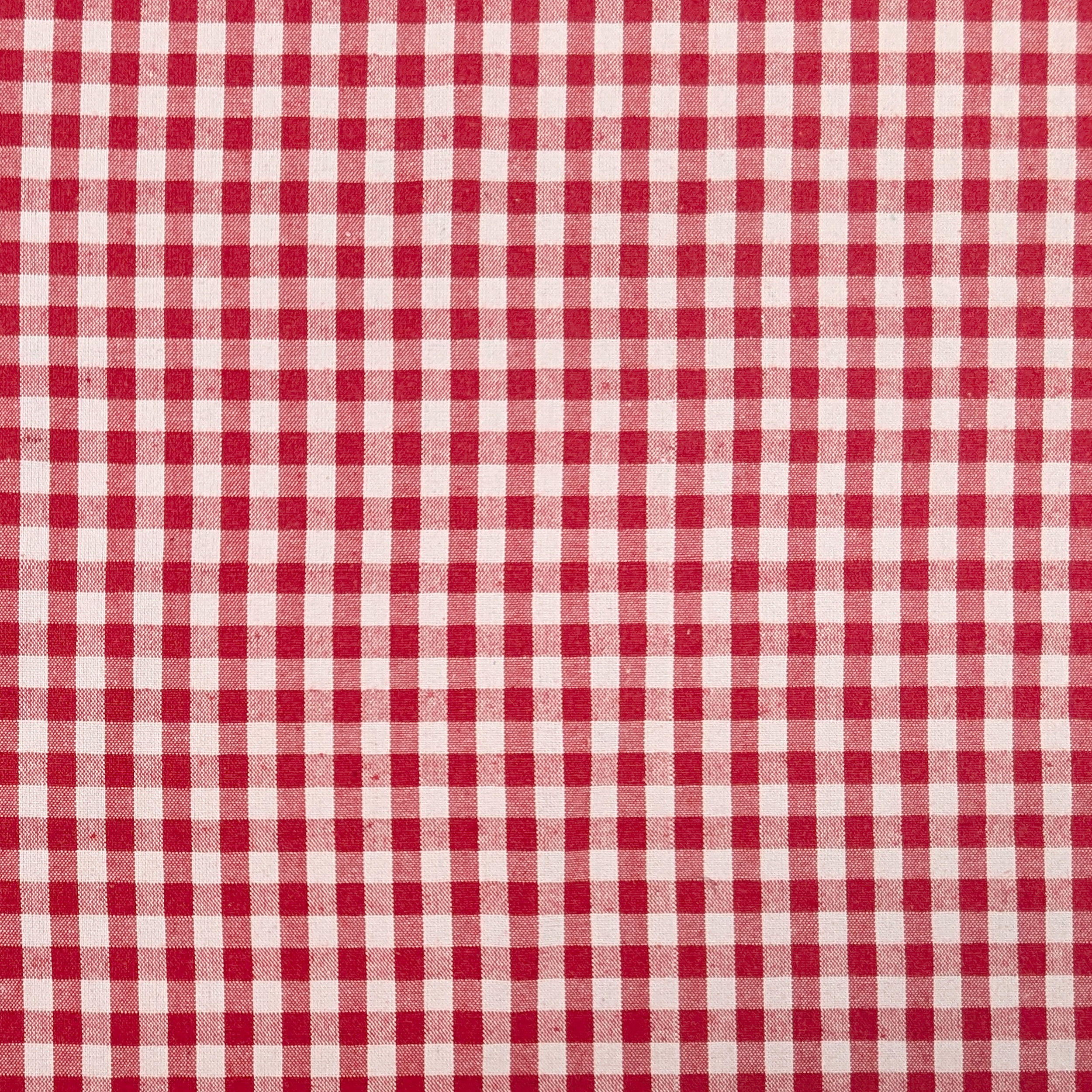 Washed Cotton Yarn Dyed Red Check Image