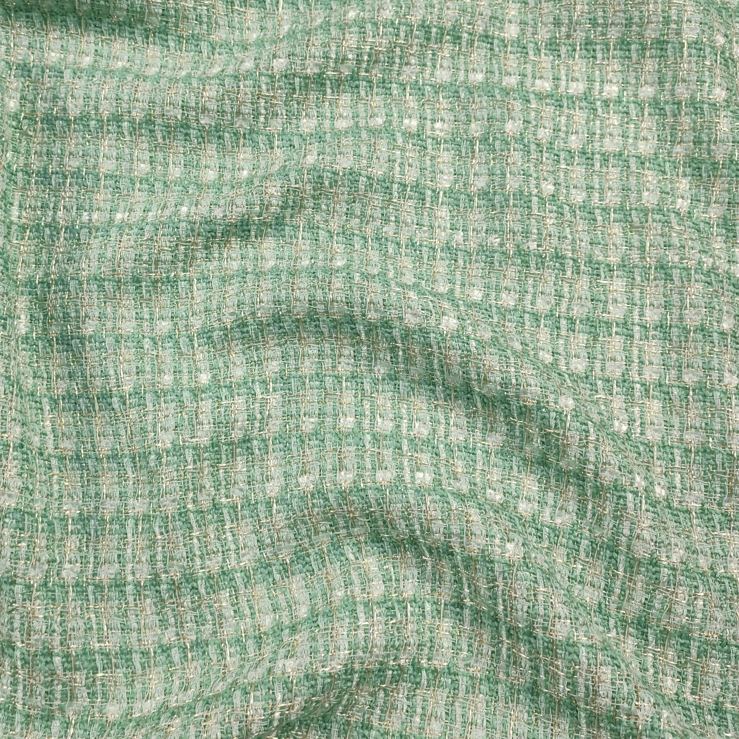 Tweed Vert Menthe Lurex