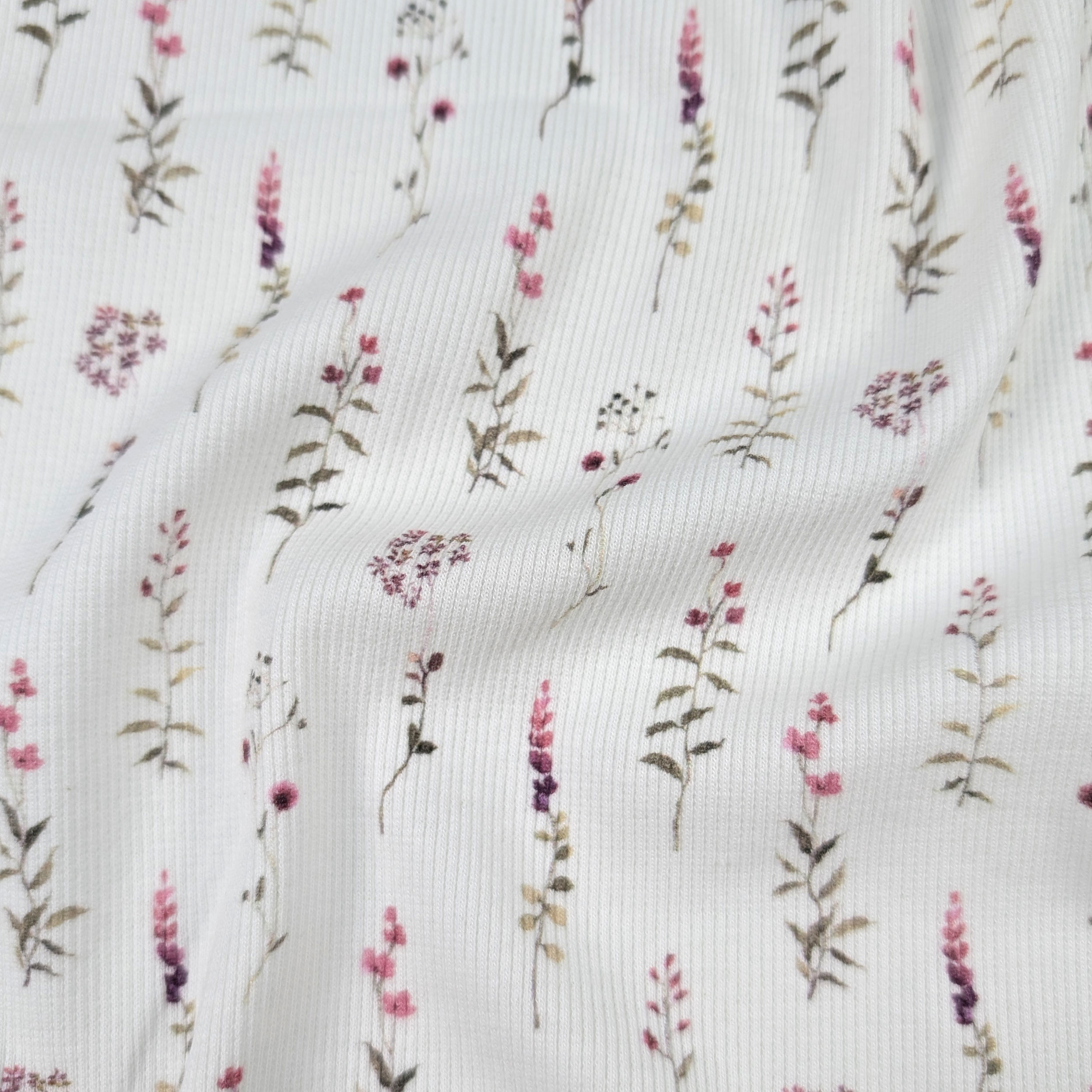 Jersey Floral Pattern White Background Image
